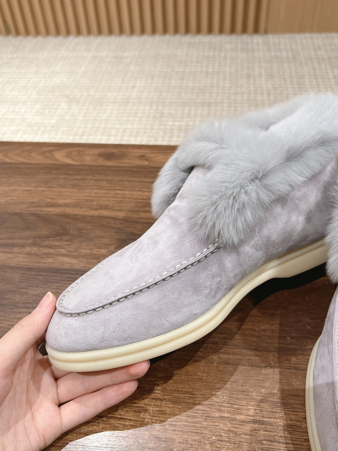 LP CLASSIC SUMMER CHARMS WALK LOAFERS BRIGHT GRAY CALFSKIN - 35