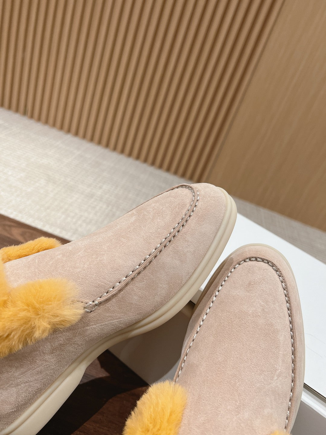 LP CLASSIC SUMMER CHARMS WALK LOAFERS KHAKI CALFSKIN - 35