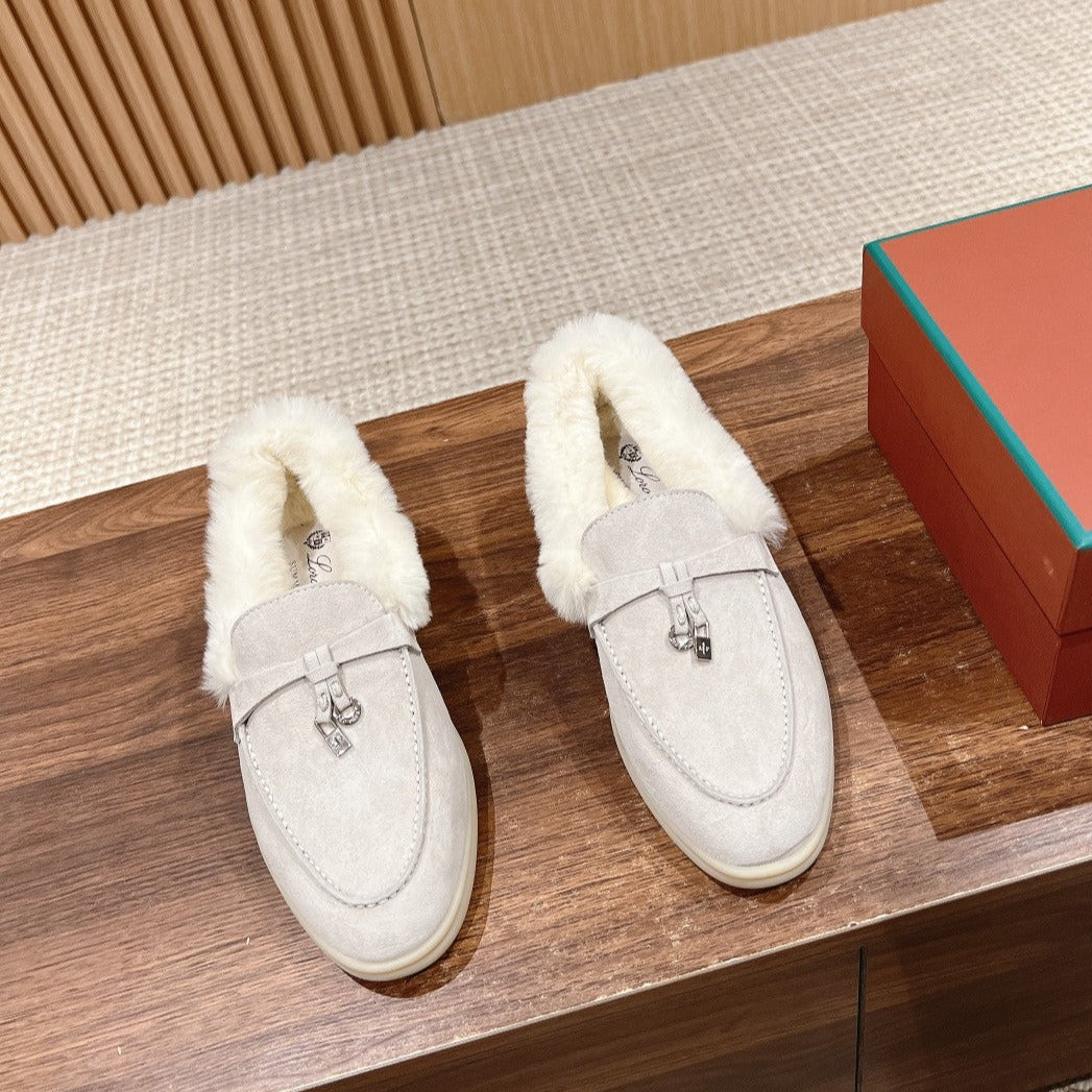 LP SUMMER CHARMS WALK LOAFERS LIGHT GRAY FLEECE - 35