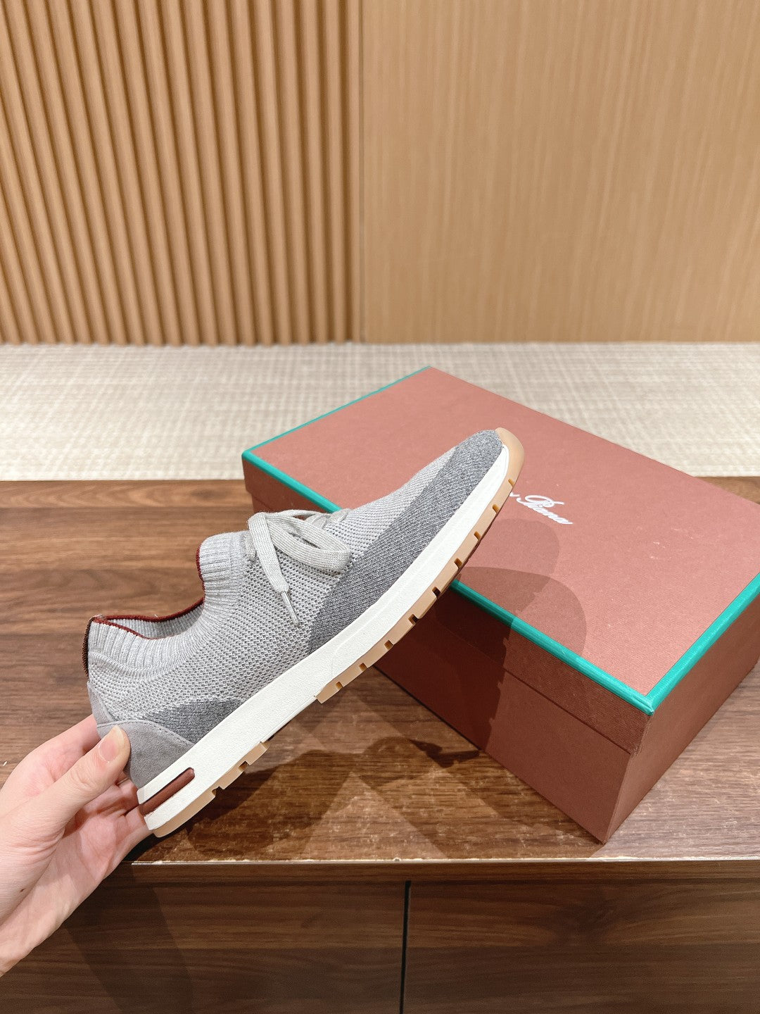 LP BASIC 360 FLEXY WALK SNEAKER LIGHT GRAY AND GRAY FABRICS - 35