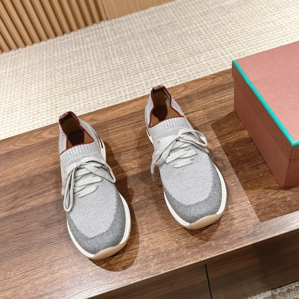 LP BASIC 360 FLEXY WALK SNEAKER LIGHT GRAY AND GRAY FABRICS - 35