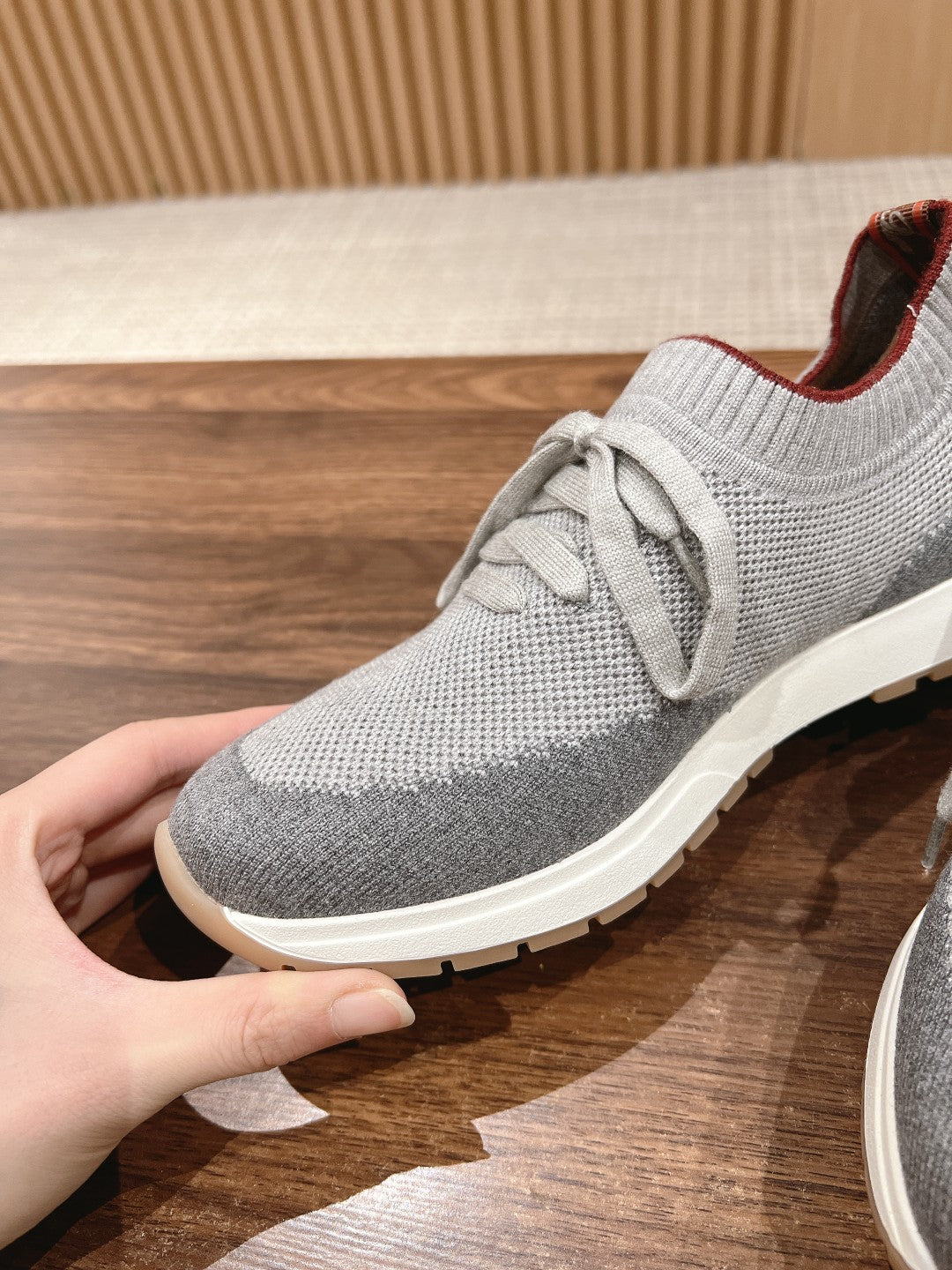 LP BASIC 360 FLEXY WALK SNEAKER LIGHT GRAY AND GRAY FABRICS - 35