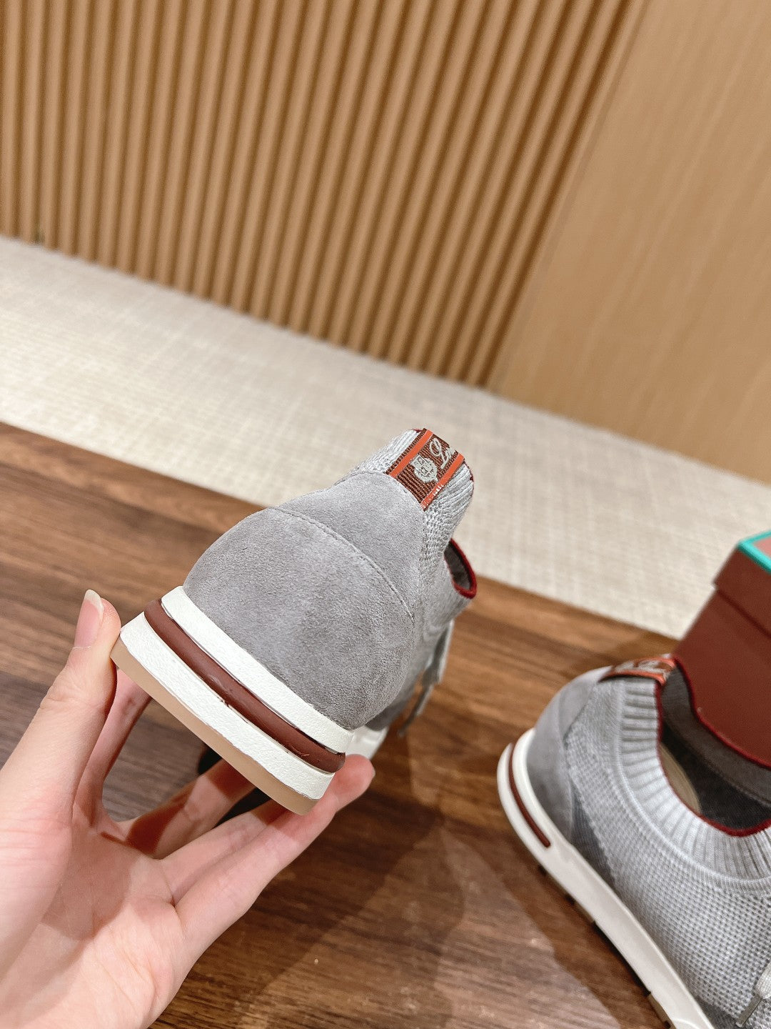 LP BASIC 360 FLEXY WALK SNEAKER LIGHT GRAY AND GRAY FABRICS - 35