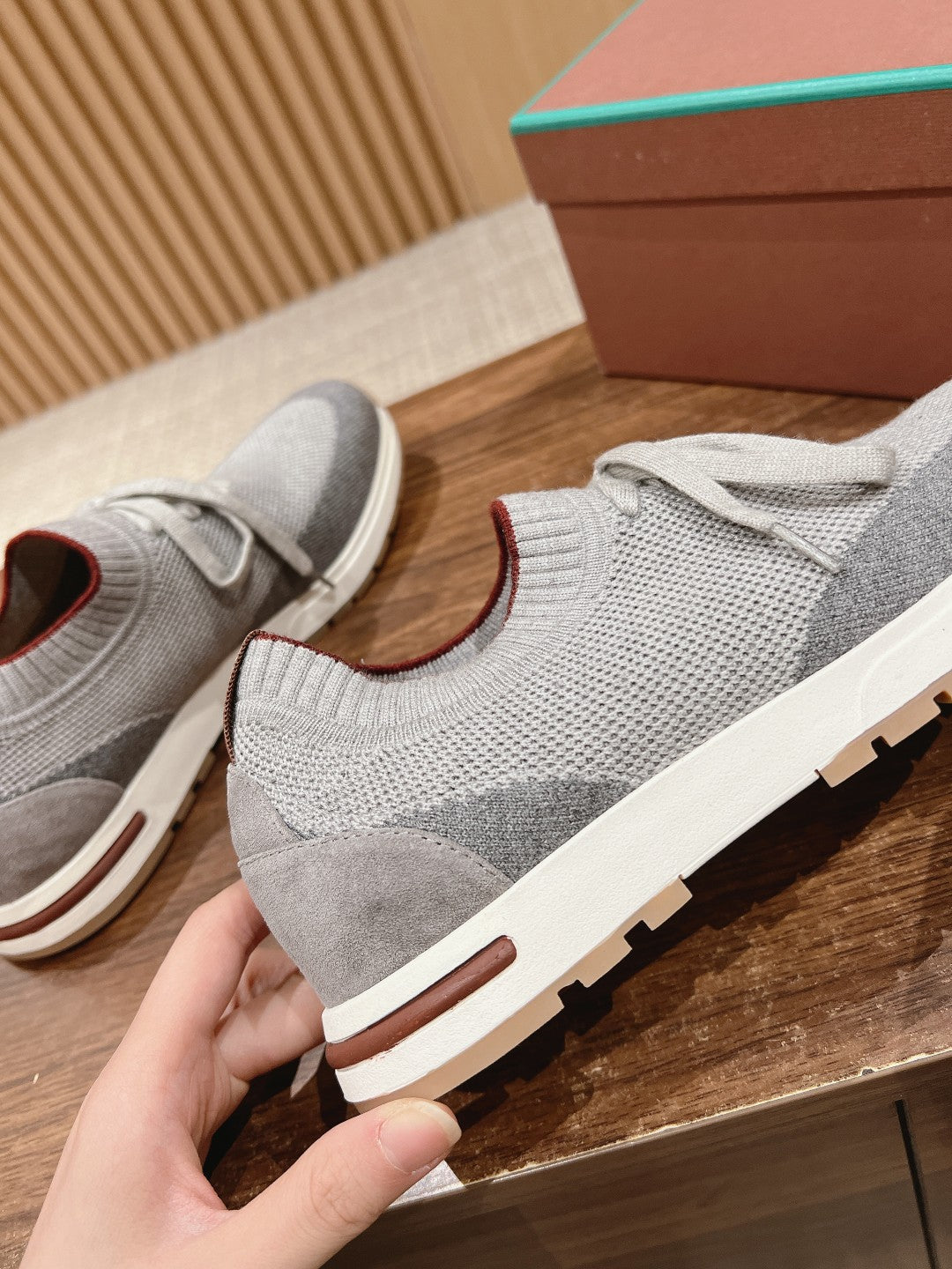 LP BASIC 360 FLEXY WALK SNEAKER LIGHT GRAY AND GRAY FABRICS - 35