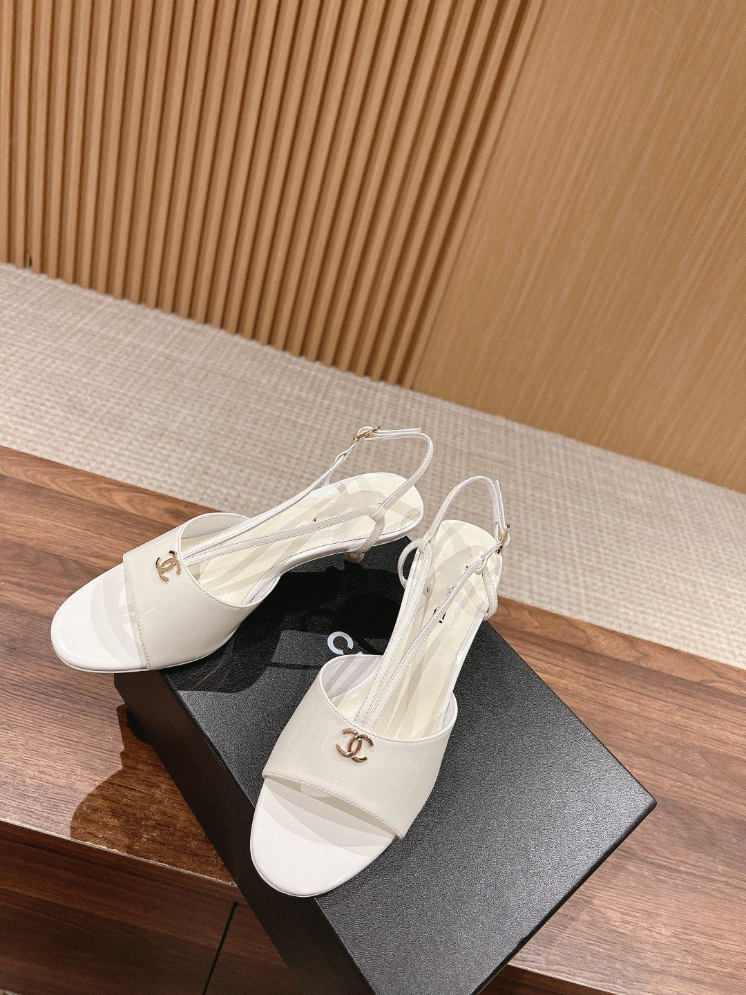 high heel 70 sandals white patent calfskin - 35
