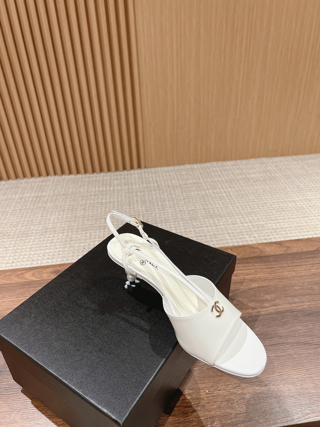 high heel 70 sandals white patent calfskin - 35