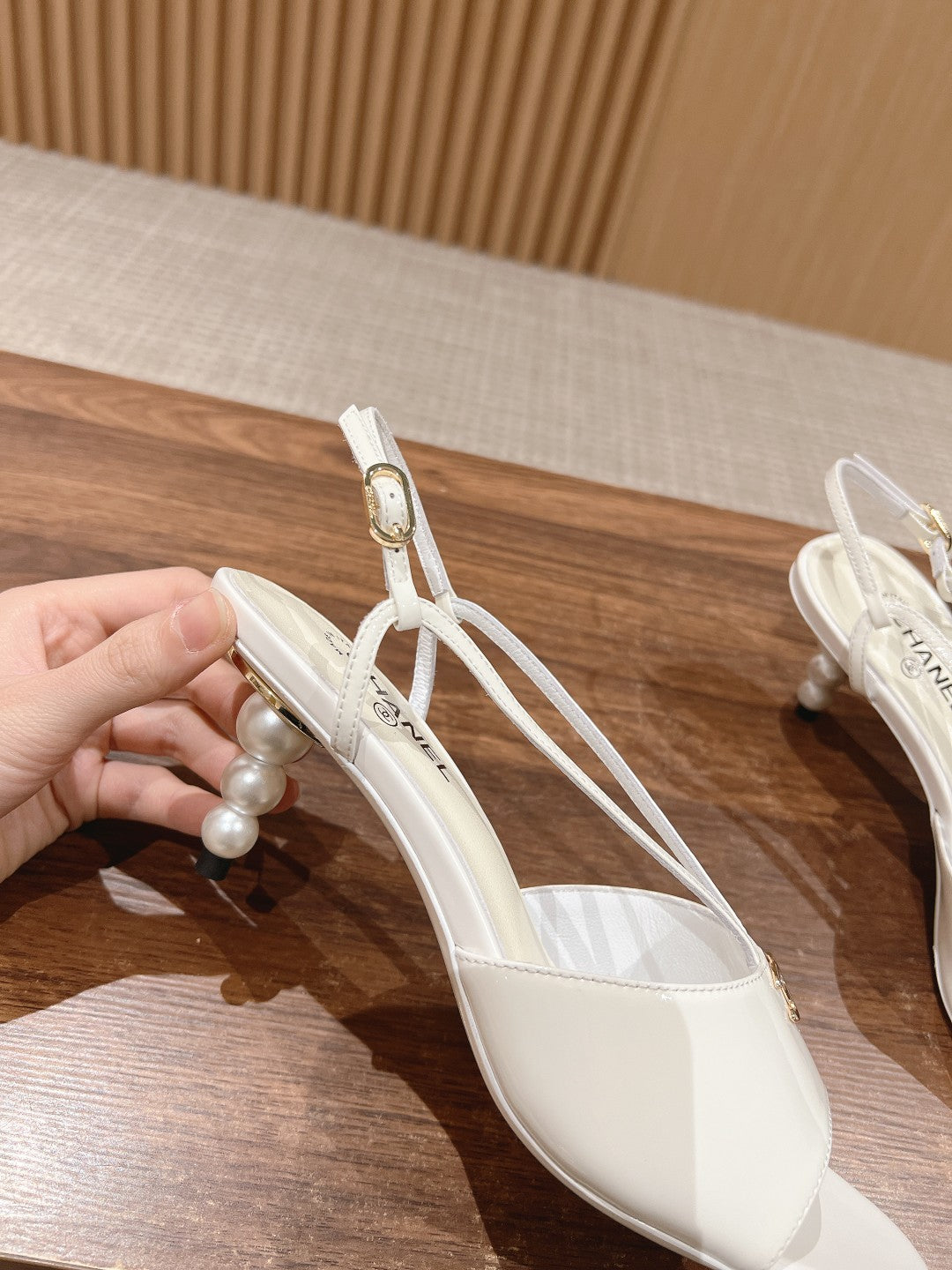 high heel 70 sandals white patent calfskin - 35