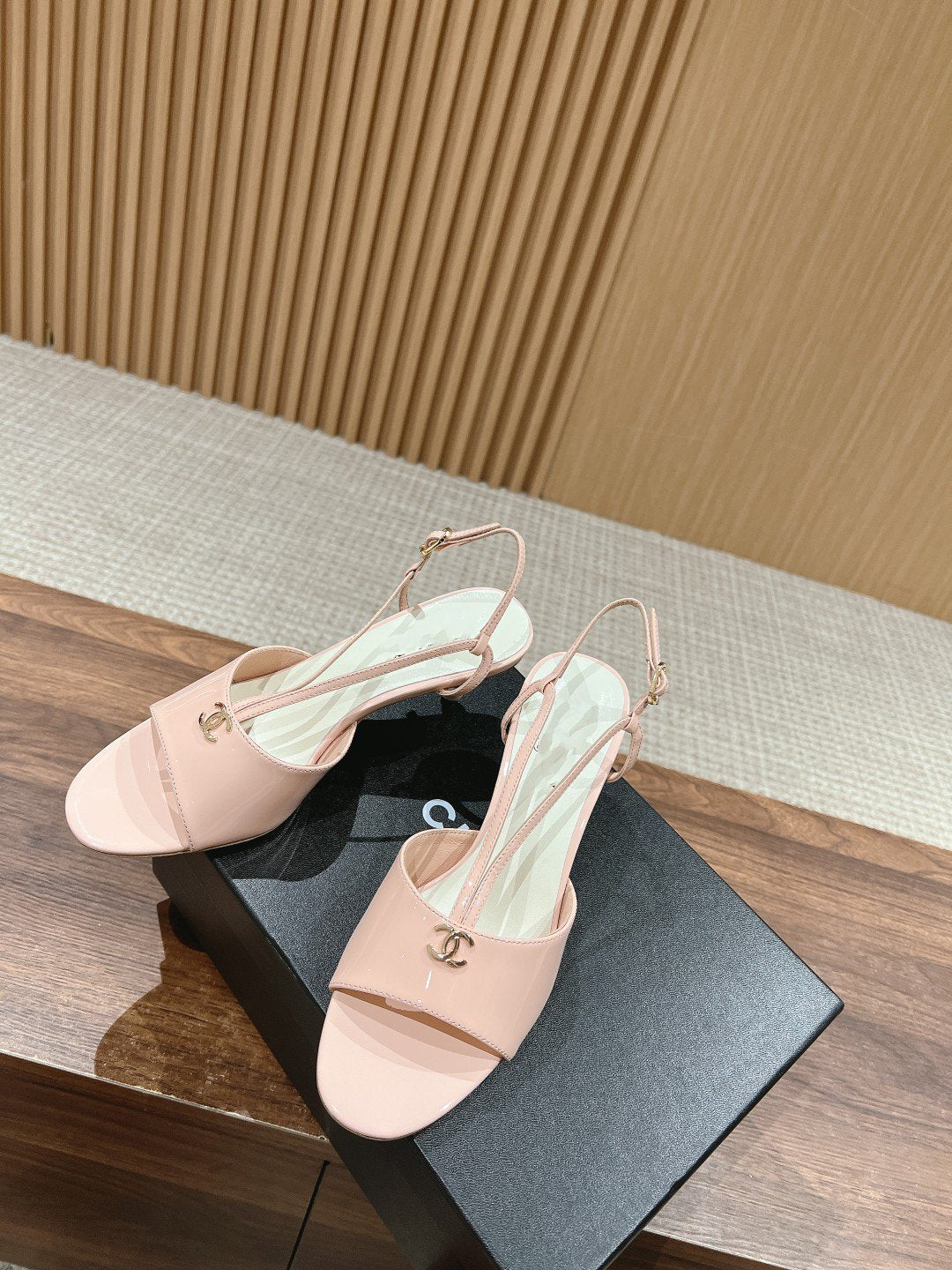 high heel 70 sandals pink white patent calfskin - 35
