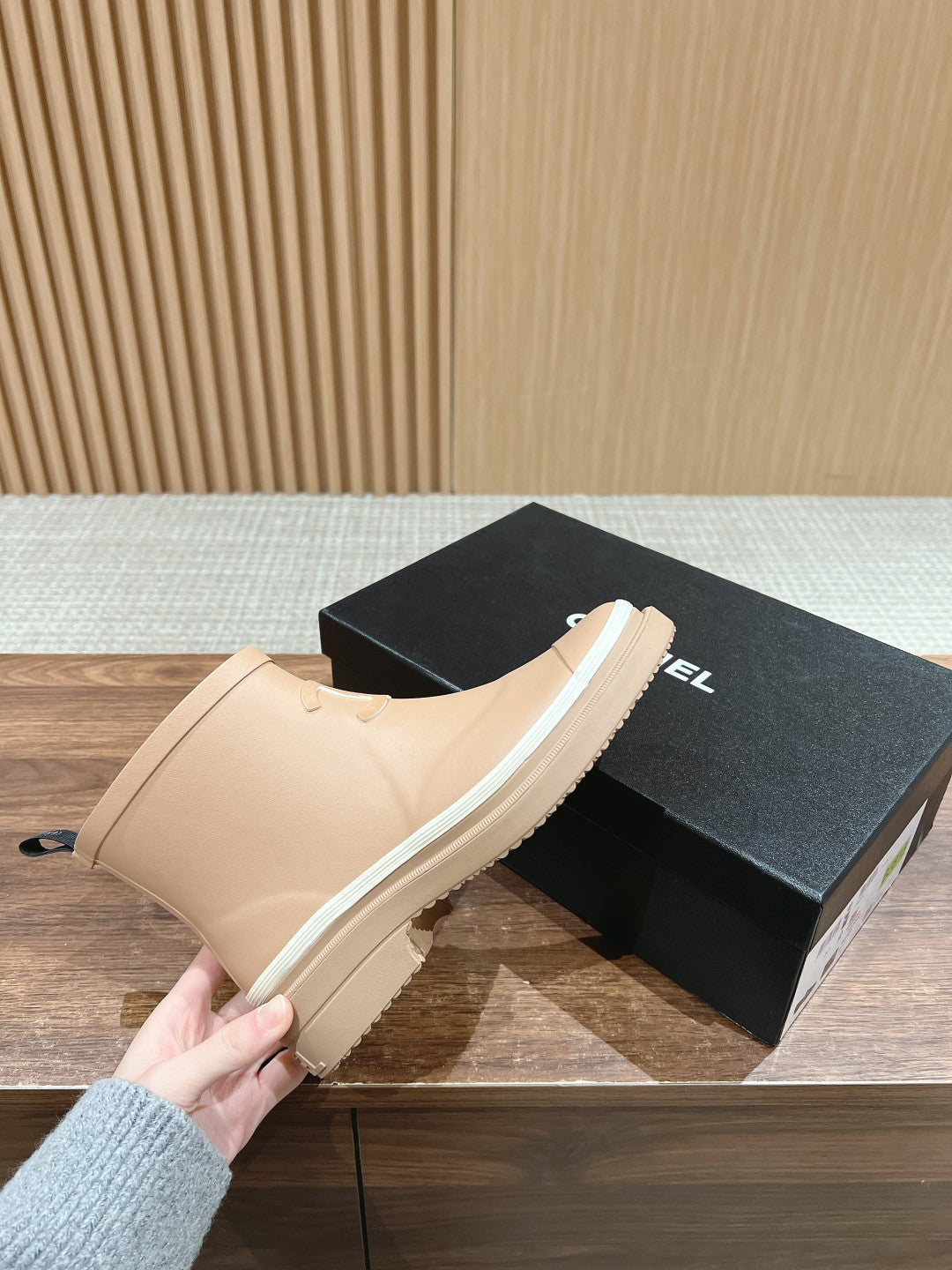 CC RAIN BOOTS BEIGE CREAM TPU - 35