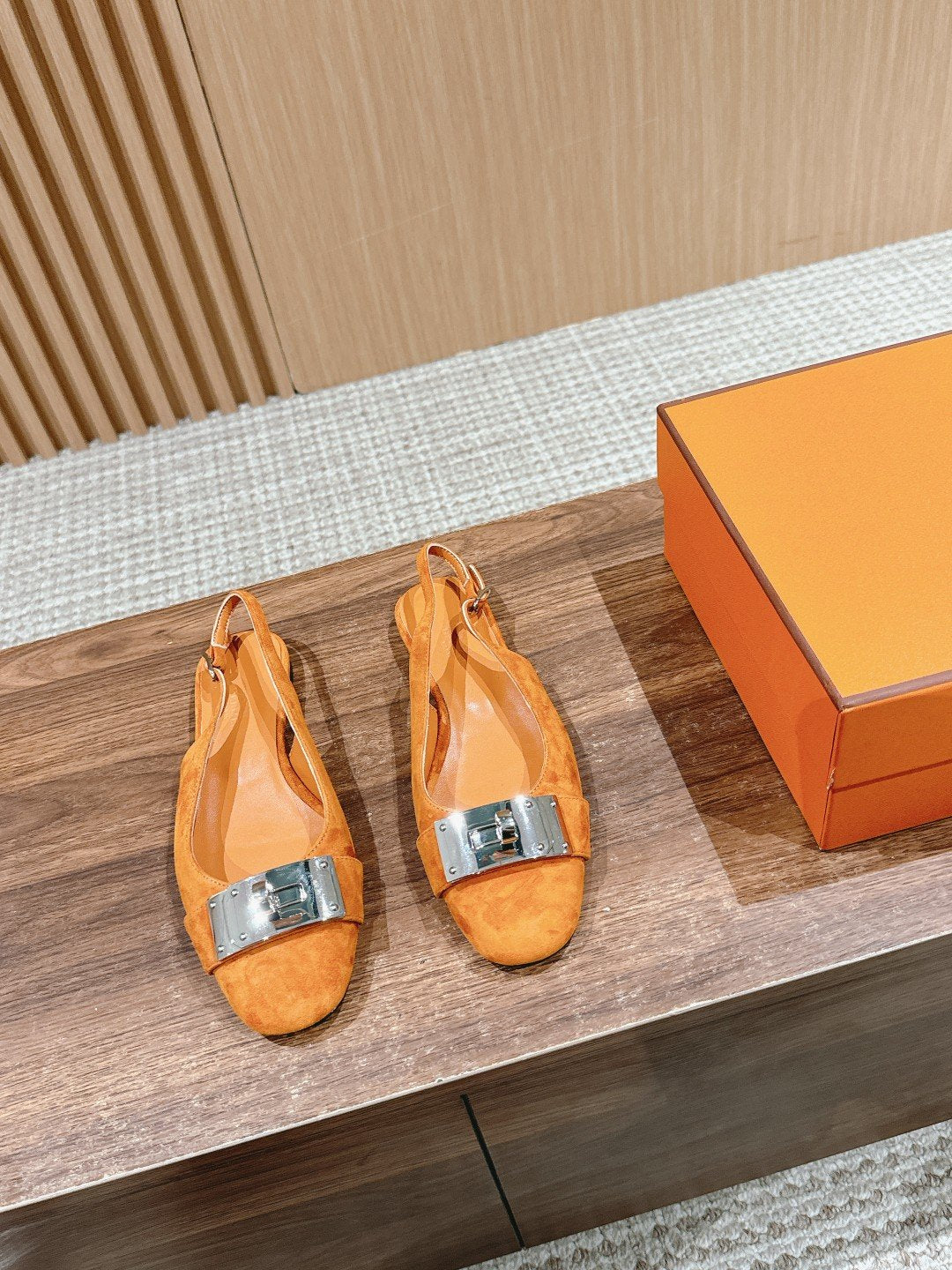 Innocente Slingback Suede Goatskin Orange - 35