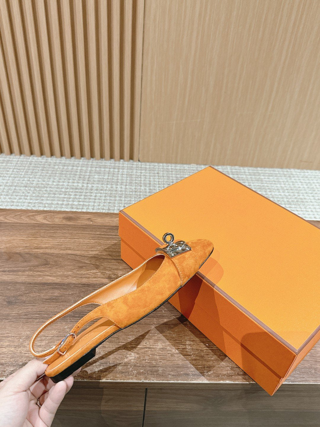 Innocente Slingback Suede Goatskin Orange - 35