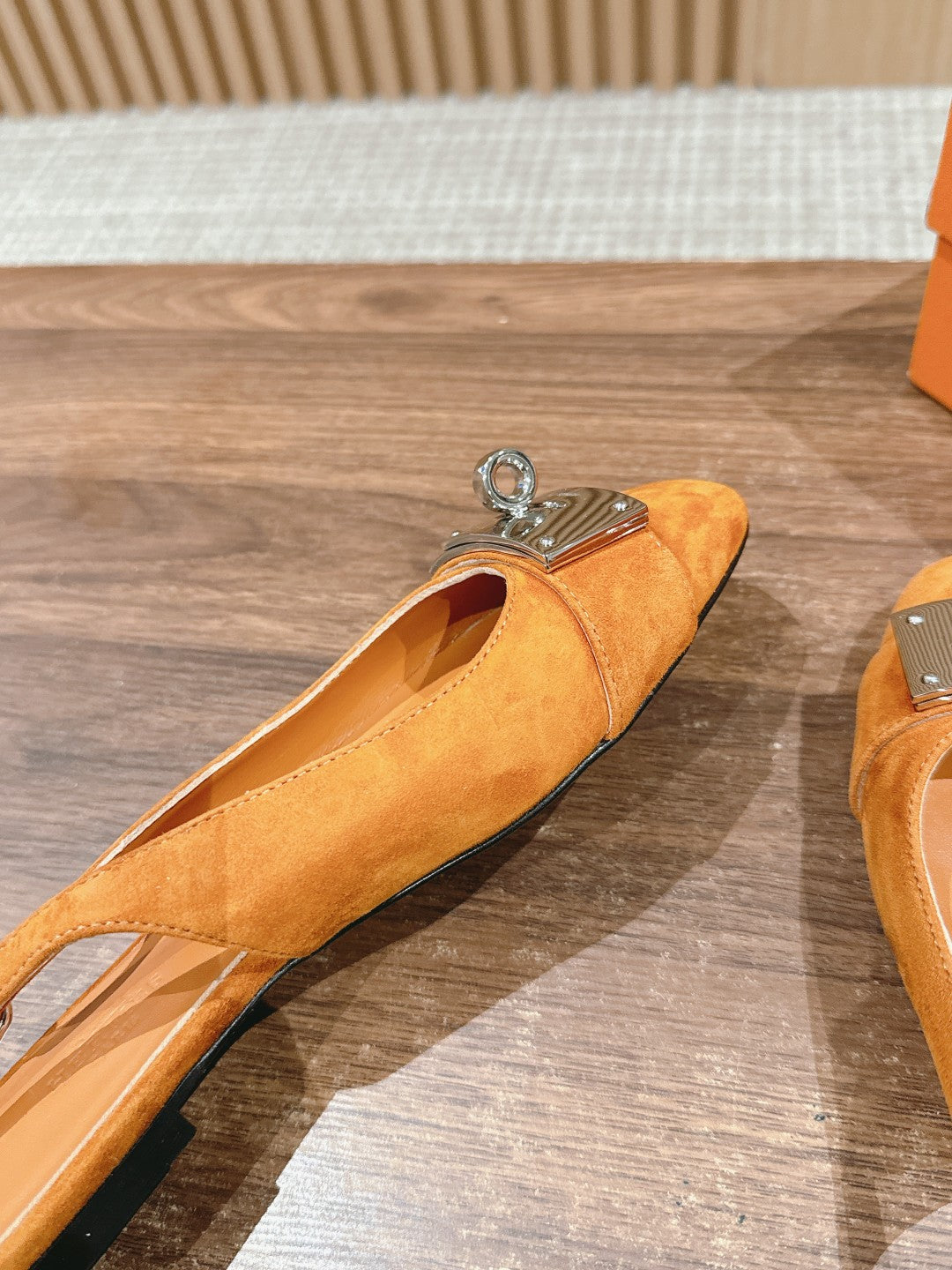 Innocente Slingback Suede Goatskin Orange - 35