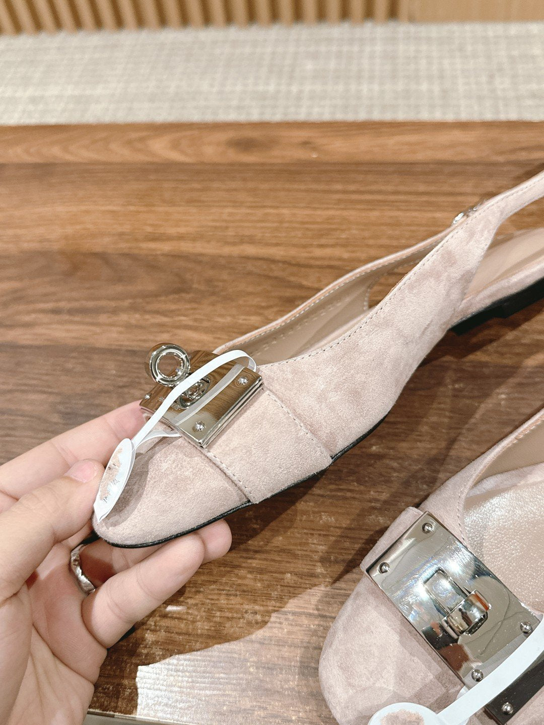 Innocente Slingback Suede Goatskin Light pink - 35