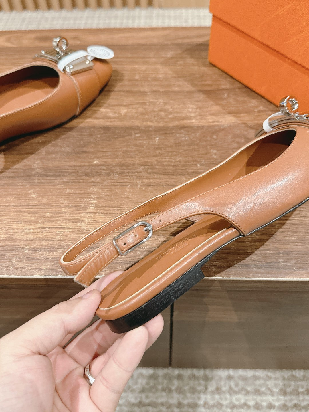 Innocente Slingback Suede Goatskin Brown - 35