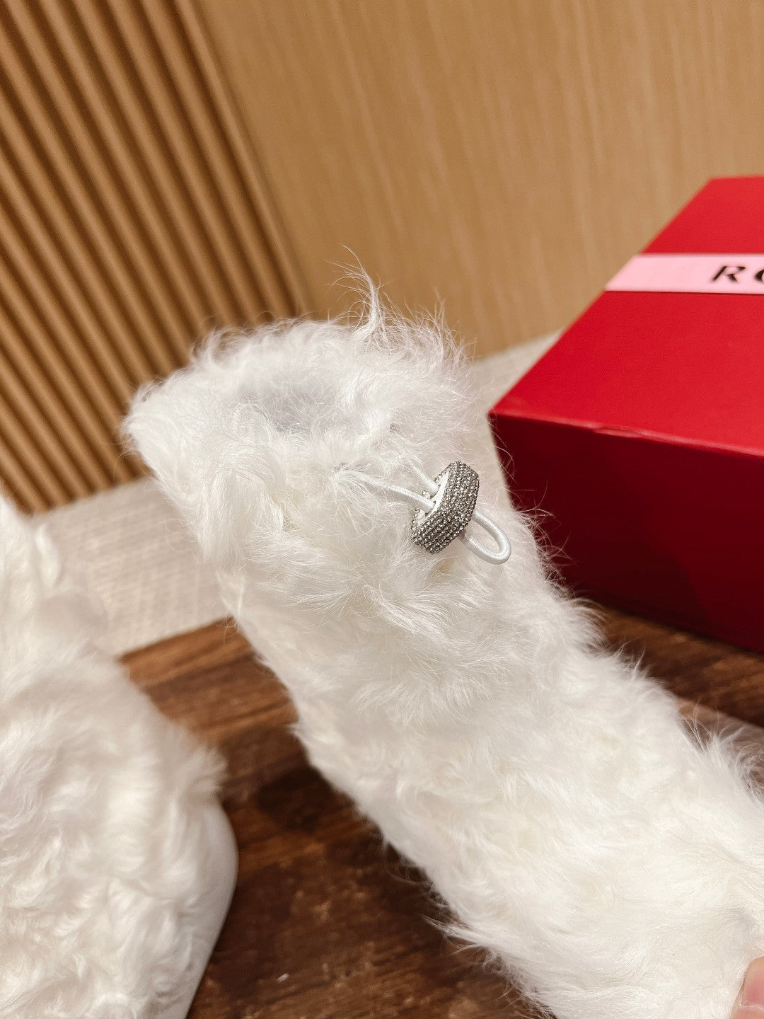 VIV' RANGERS SHEARLING ANKLE BOOT IN WHITE SHEEPSKIN - 35