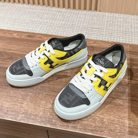 FENDI MATCH TRAINER IN MULTICOLOR CALFSKIN AND HIGH-DENSIITY FABRIC - 35
