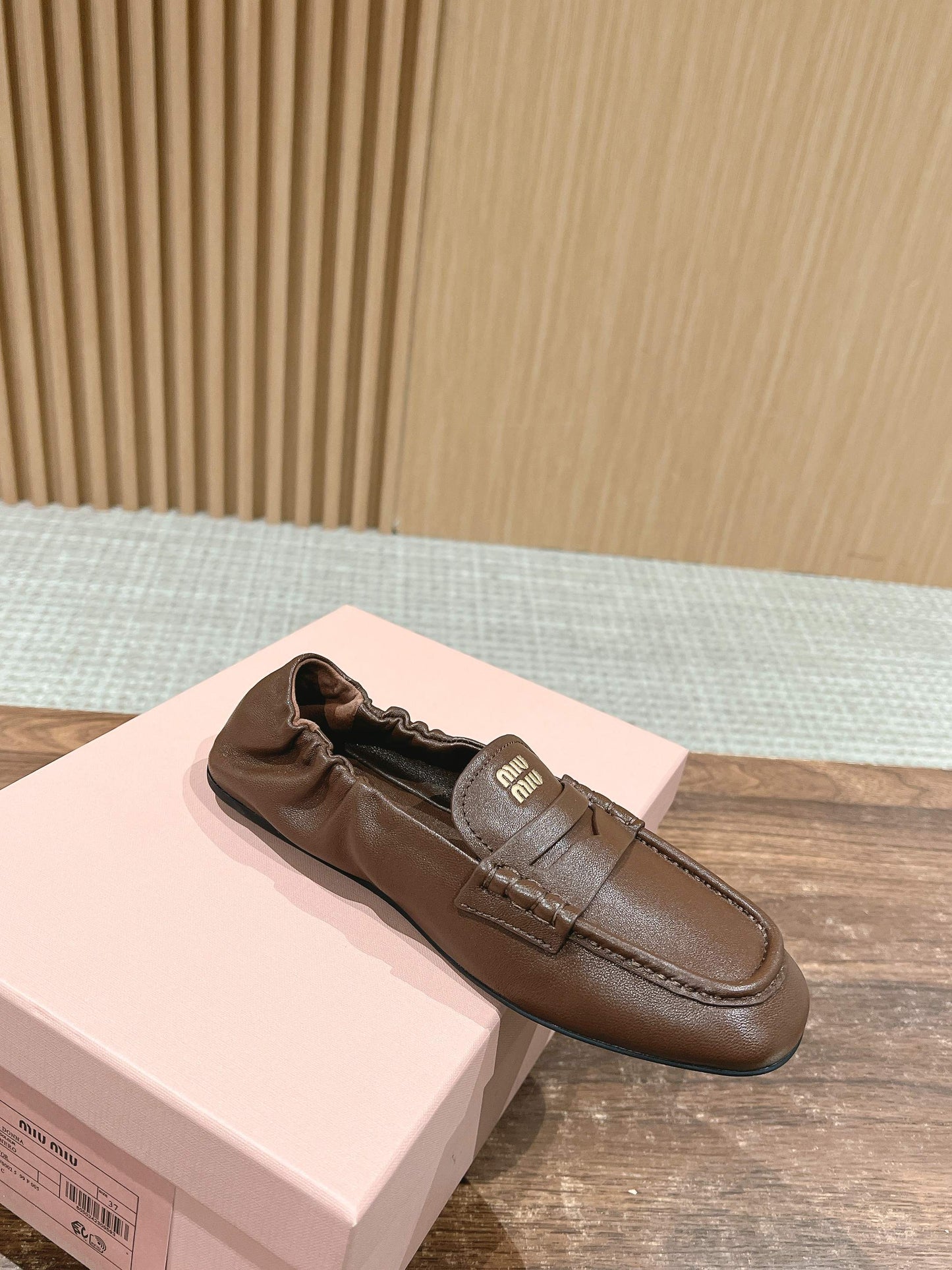 NAPPA LOAFERS IN PECAN BROWN LAMBSKIN - 35