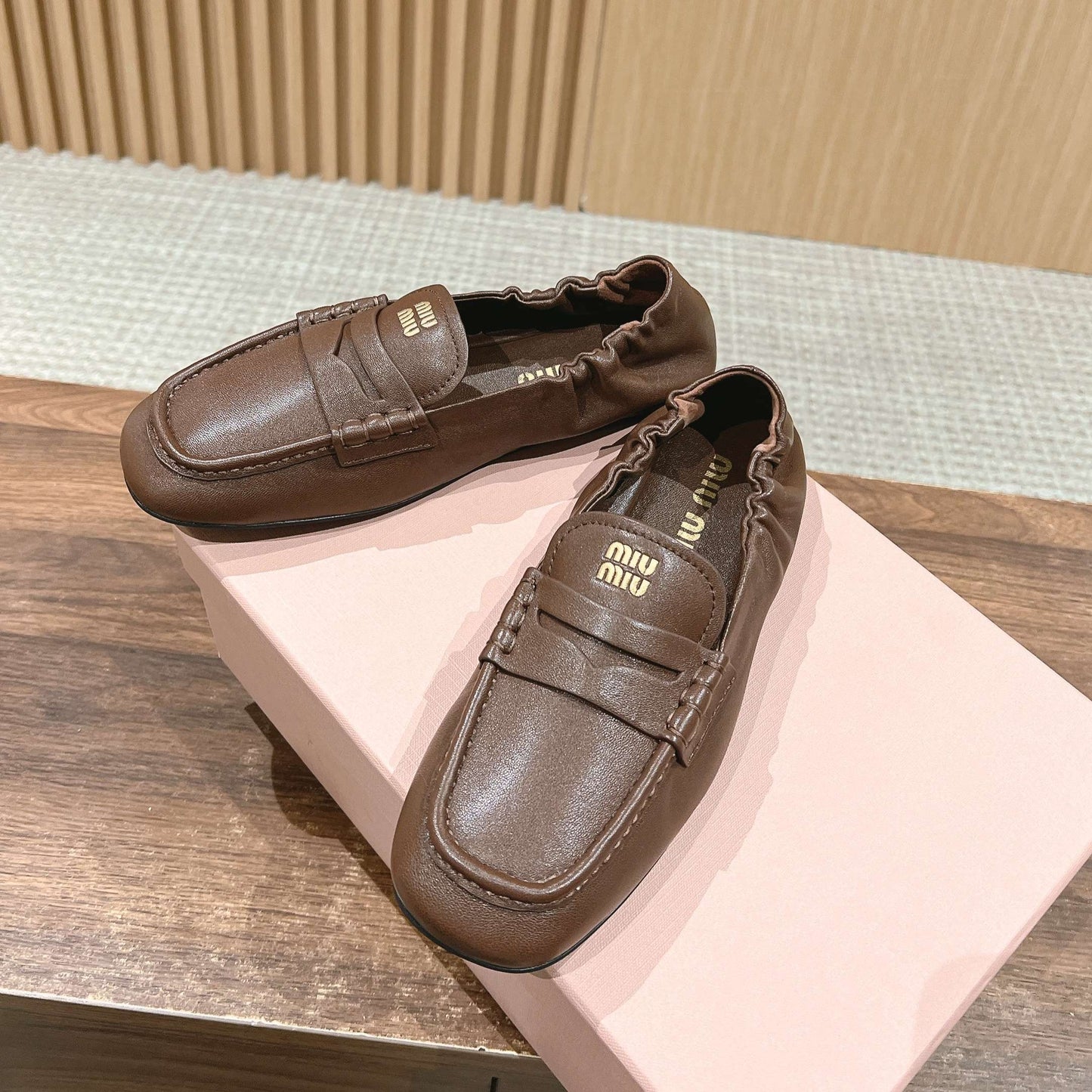 NAPPA LOAFERS IN PECAN BROWN LAMBSKIN - 35