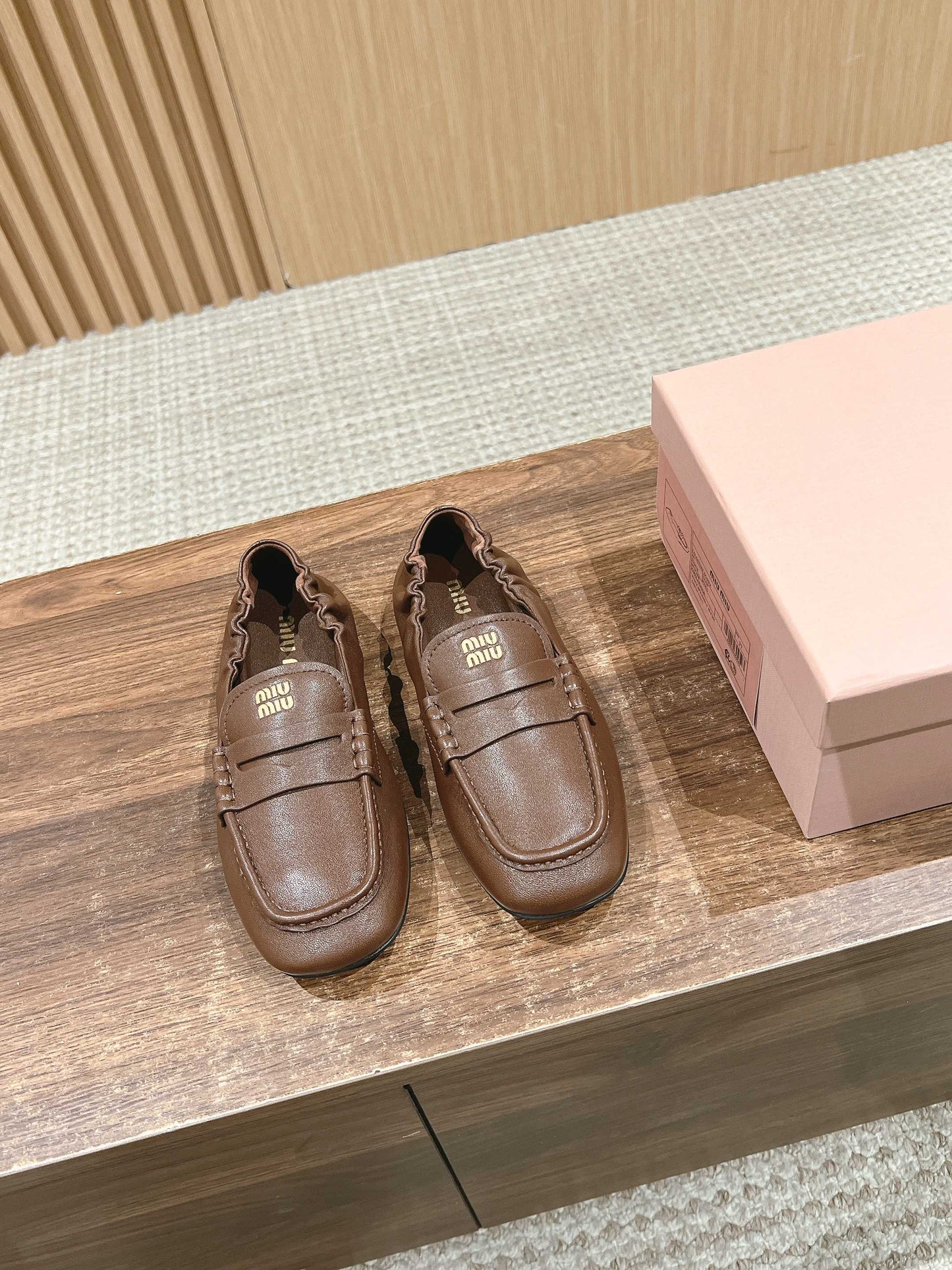 NAPPA LOAFERS IN PECAN BROWN LAMBSKIN - 35