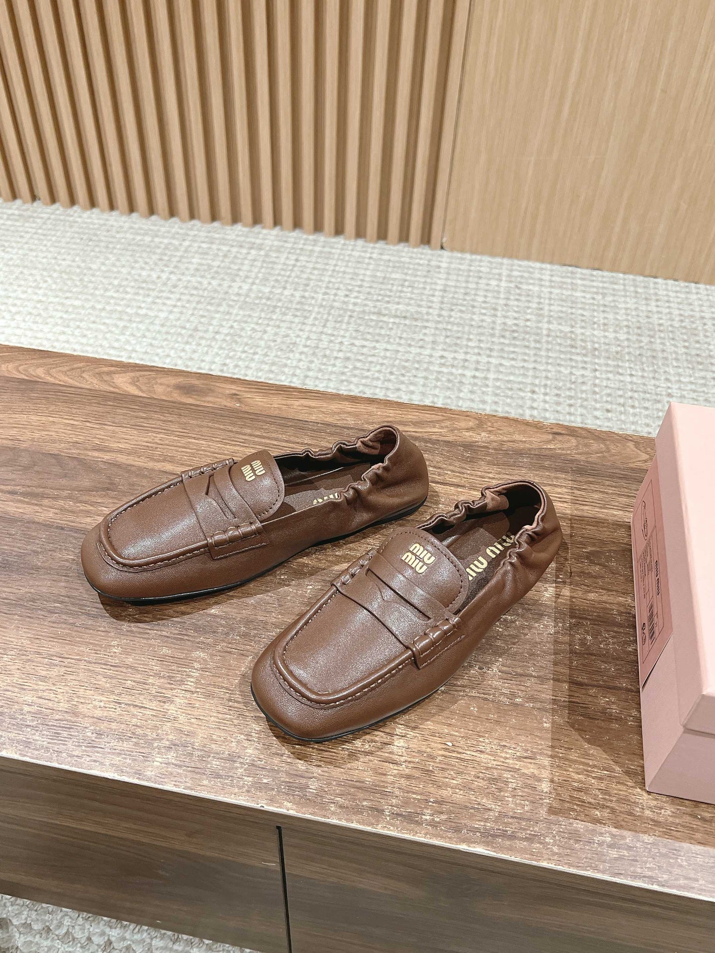 NAPPA LOAFERS IN PECAN BROWN LAMBSKIN - 35