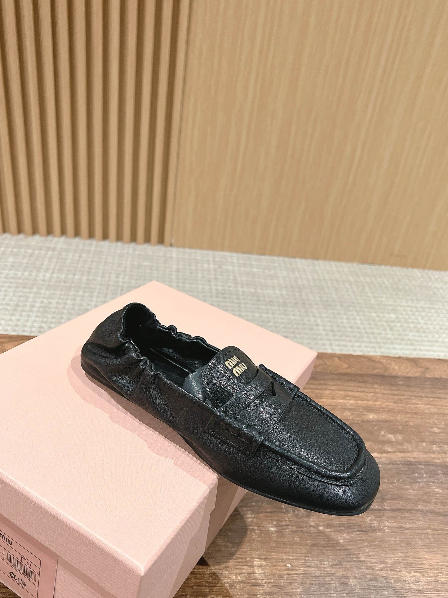 NAPPA LOAFERS IN BLACK LAMBSKIN - 35
