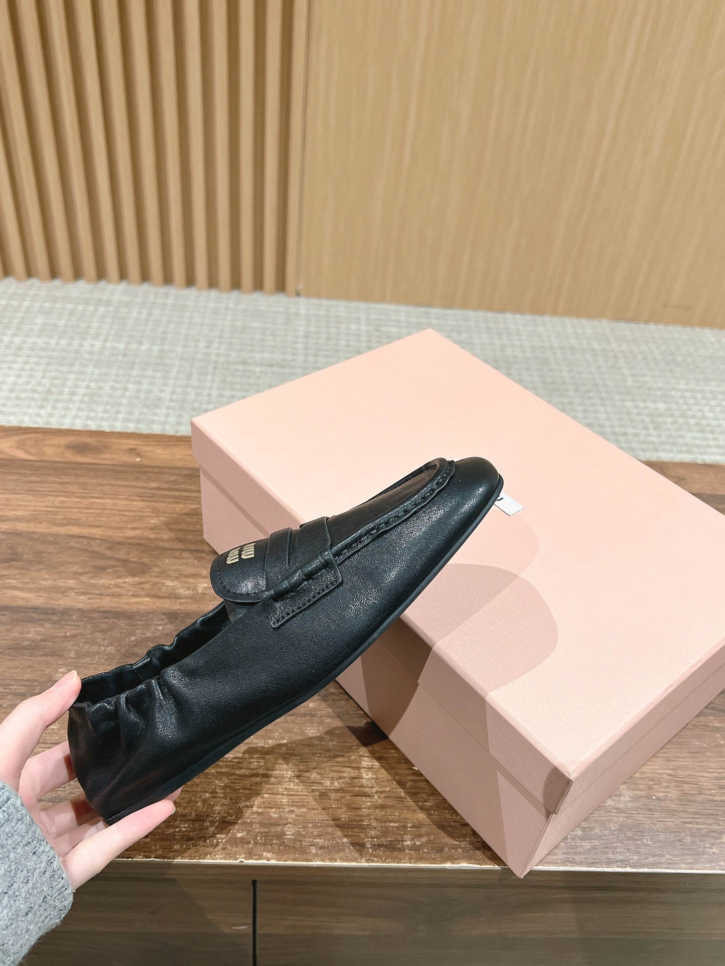 NAPPA LOAFERS IN BLACK LAMBSKIN - 35