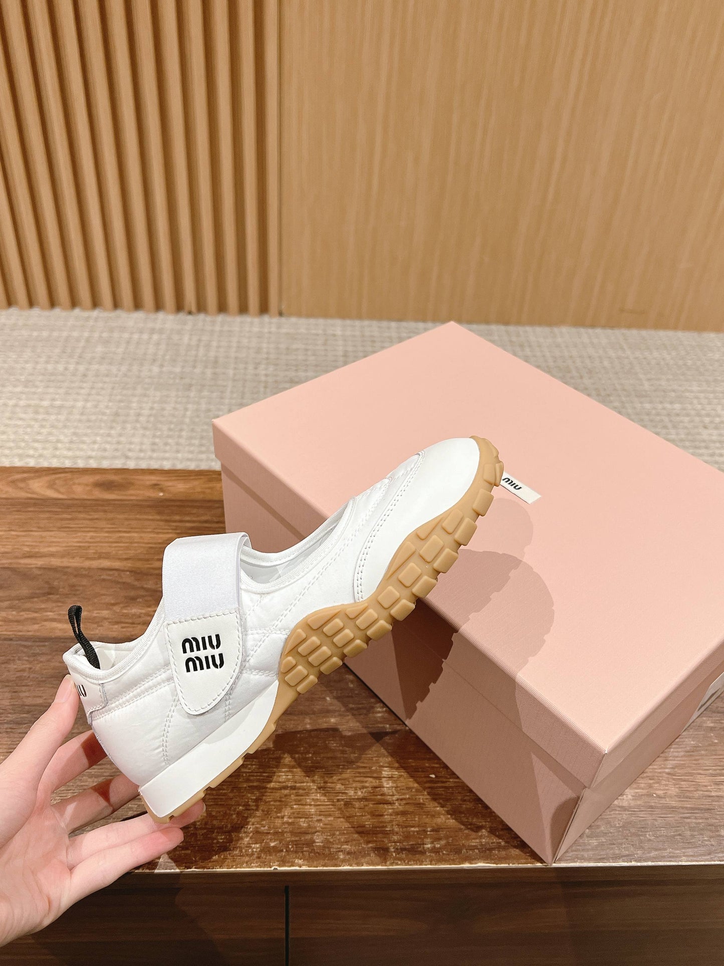 BALLET SHOES IN WHITE LAMBSKIN AND FABRIC ANTI-SLIP RUBBER SOLE - 35
