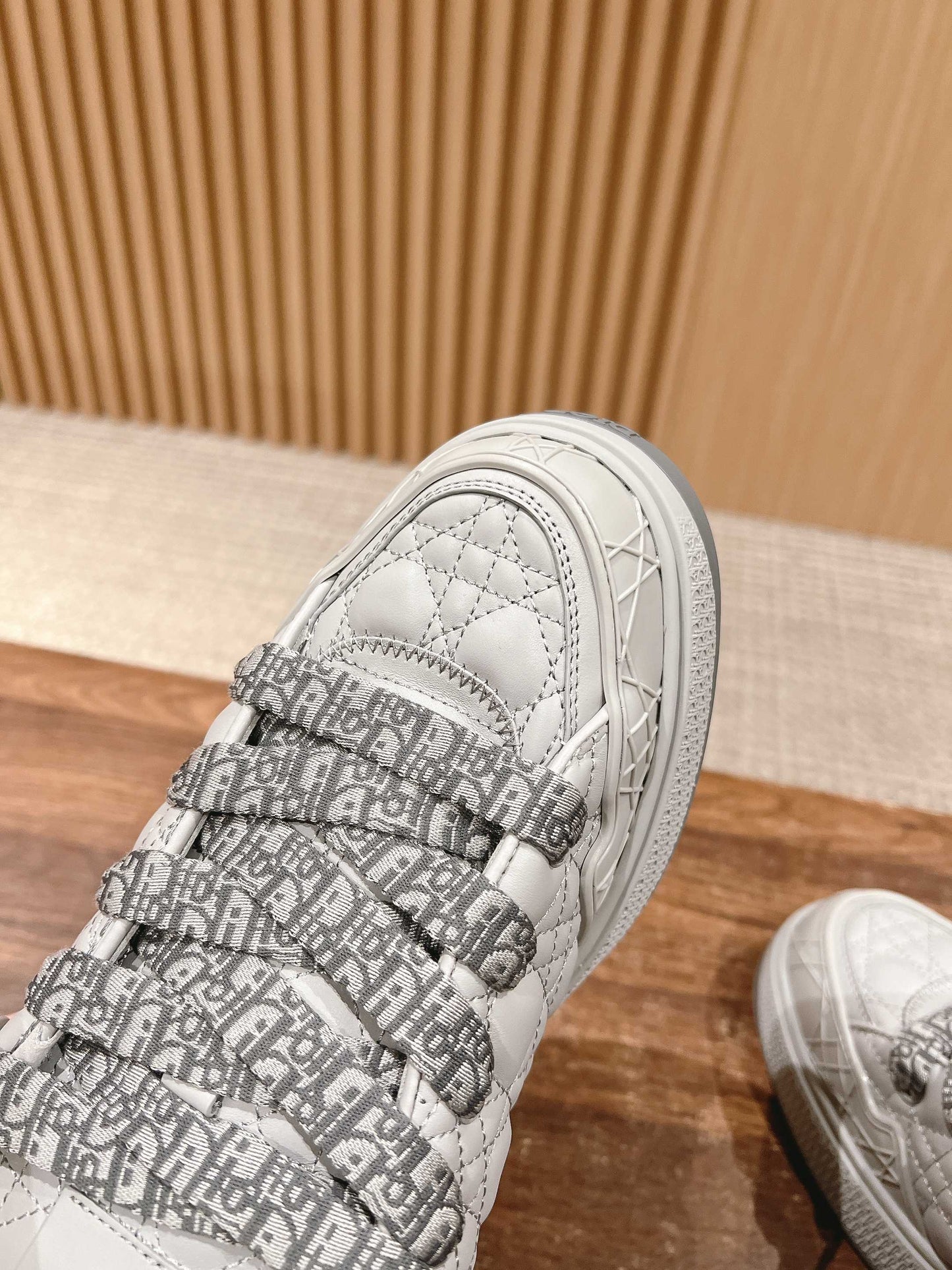 BY ERL B9S SKATER SNEAKER IN PALE GRAY CANNAGE LAMBSKIN - 35