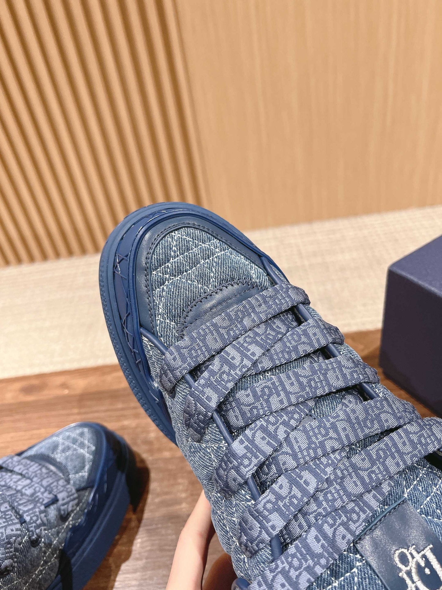 BY ERL B9S SKATER SNEAKER IN COBALT BLUE CANNAGE FABRIC - 35