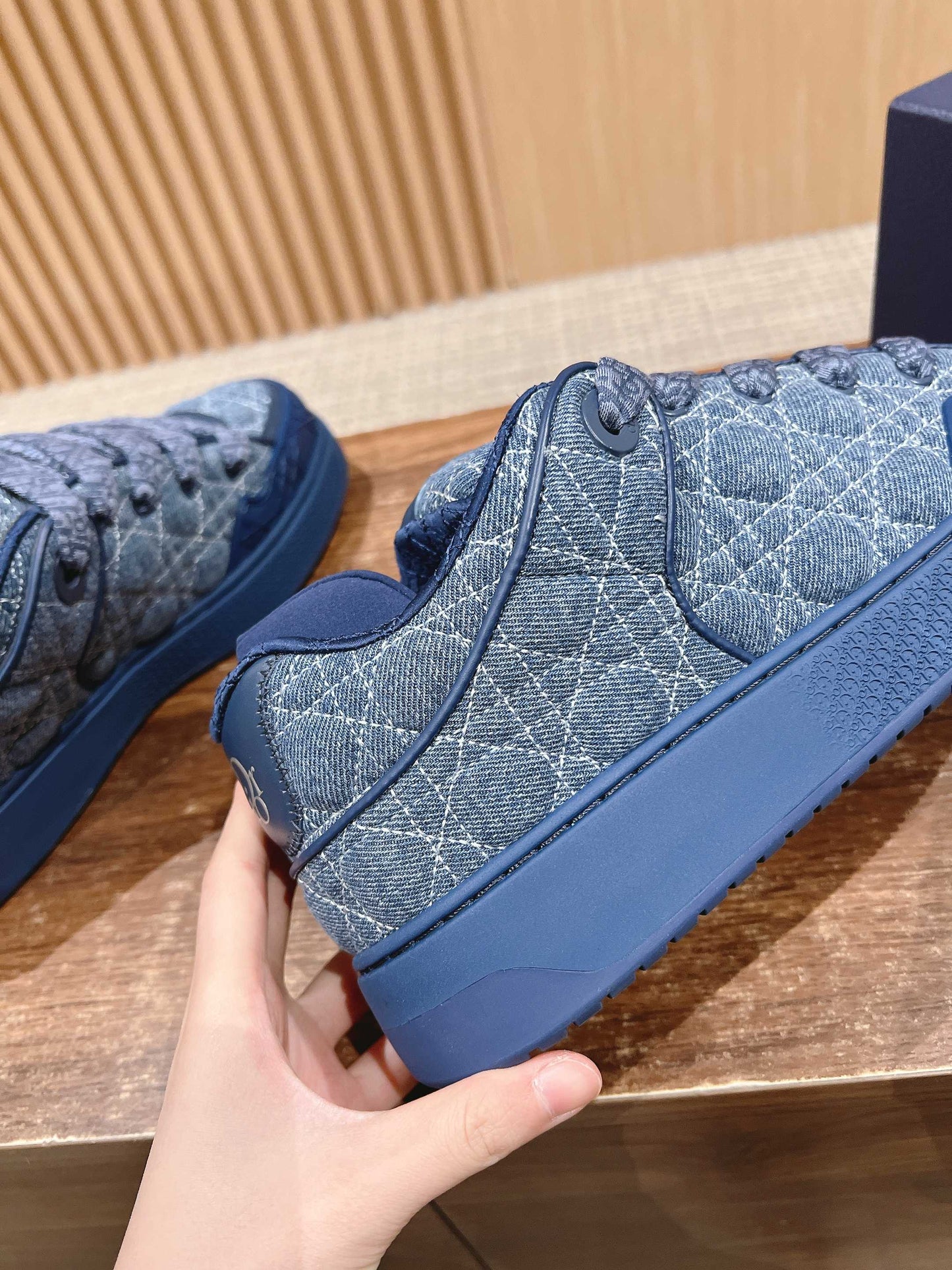 BY ERL B9S SKATER SNEAKER IN COBALT BLUE CANNAGE FABRIC - 35