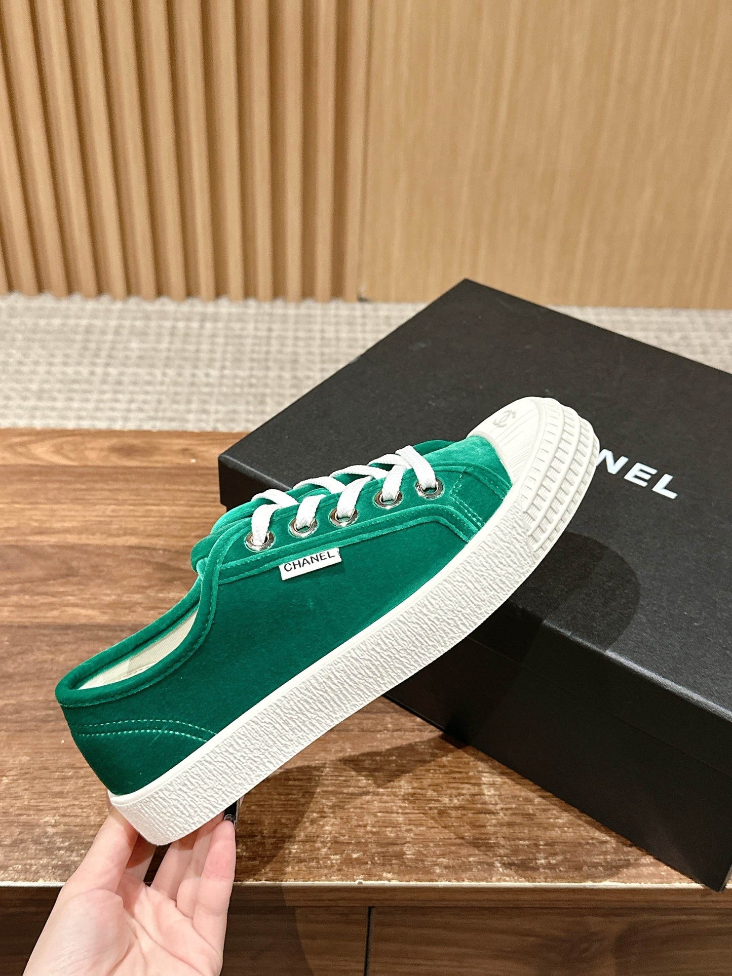 CONVERSE SNEAKER IN TEAL GREEN VELVET - 35