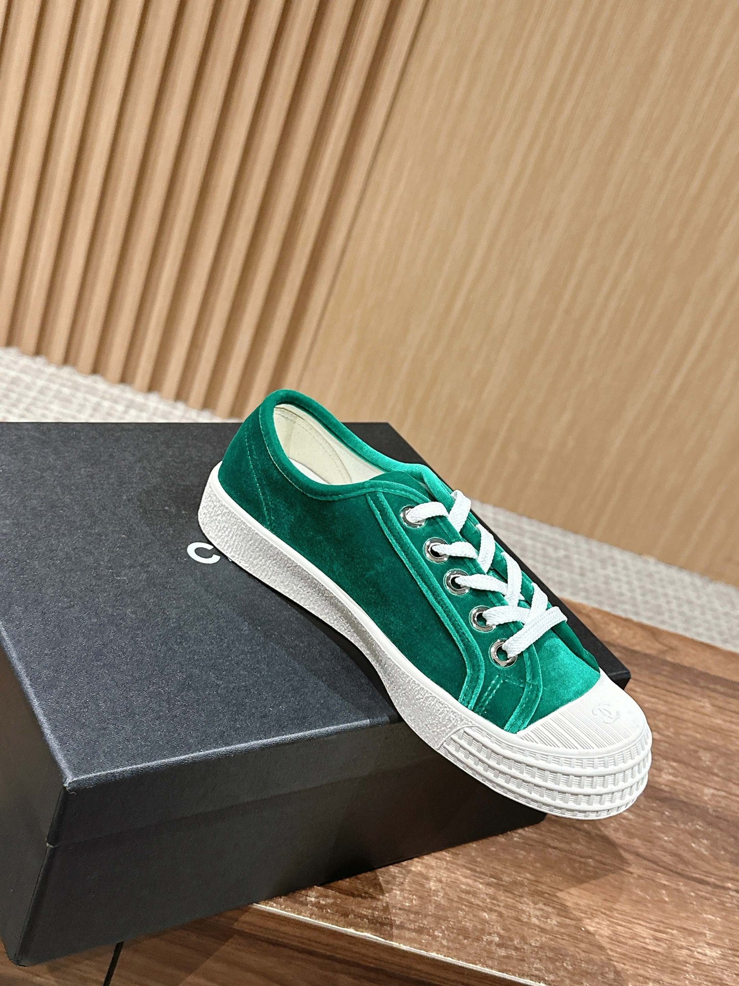 CONVERSE SNEAKER IN TEAL GREEN VELVET - 35