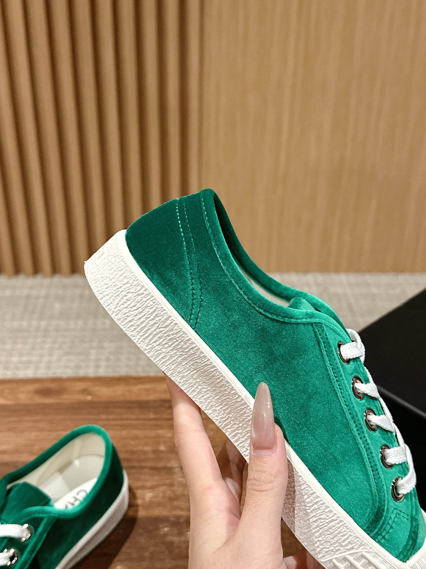 CONVERSE SNEAKER IN TEAL GREEN VELVET - 35