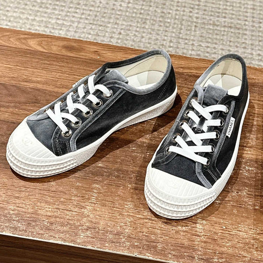 CONVERSE SNEAKER IN CHARCOAL BLACK VELVET - 35