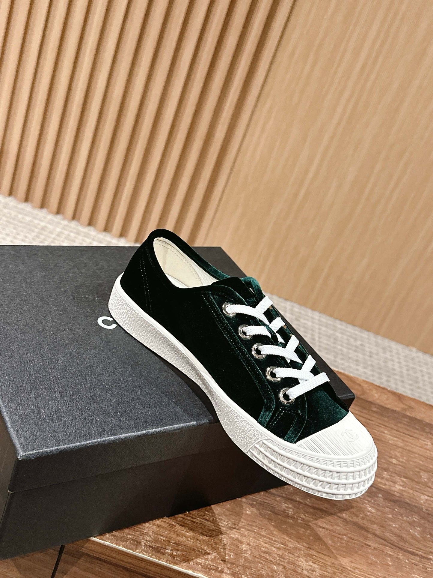 CONVERSE SNEAKER IN DARK GREEN VELVET - 35