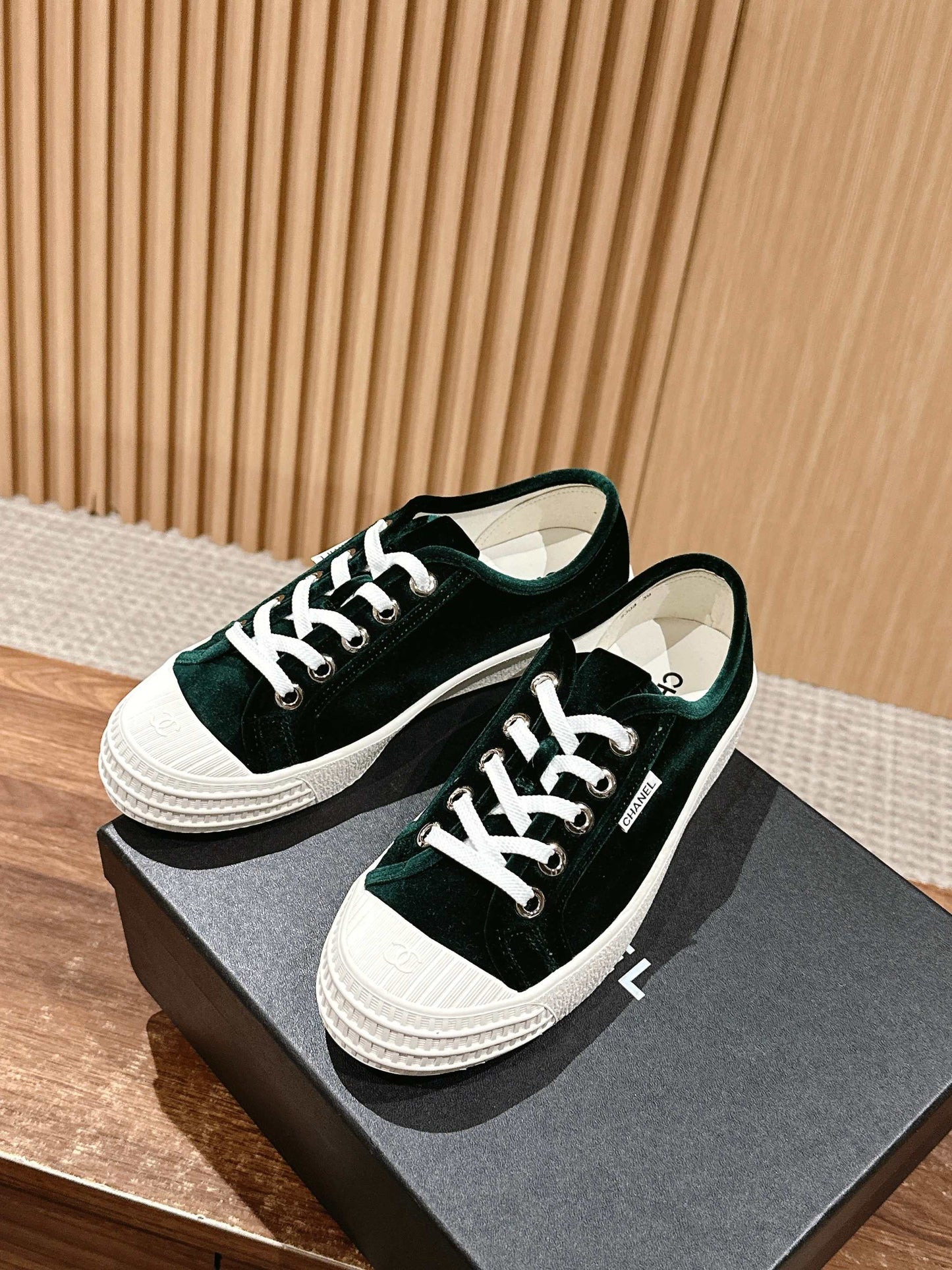 CONVERSE SNEAKER IN DARK GREEN VELVET - 35