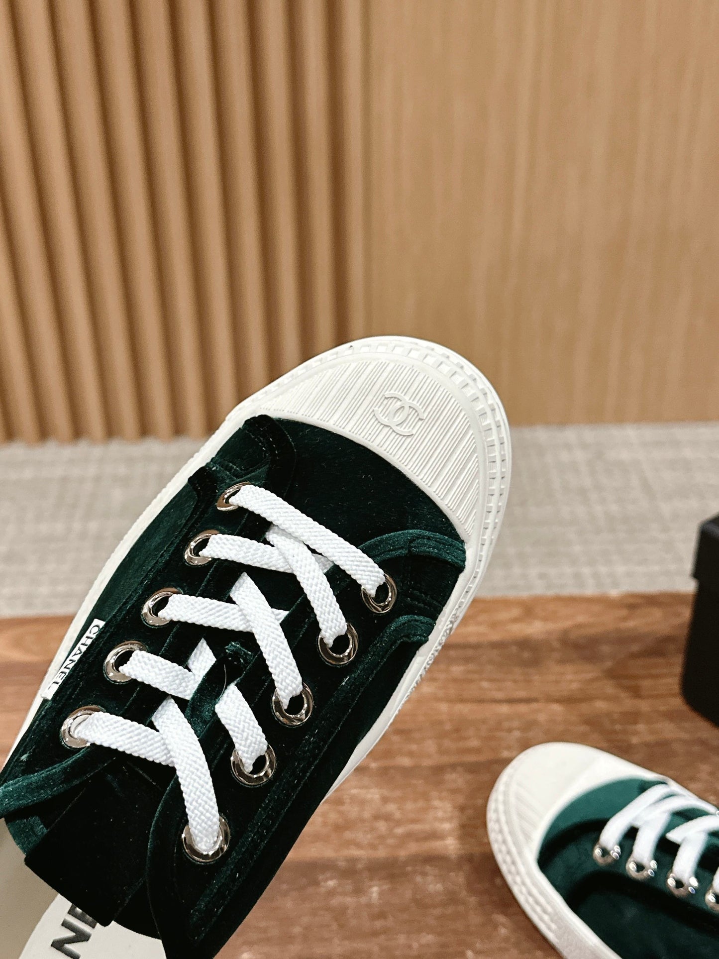 CONVERSE SNEAKER IN DARK GREEN VELVET - 35