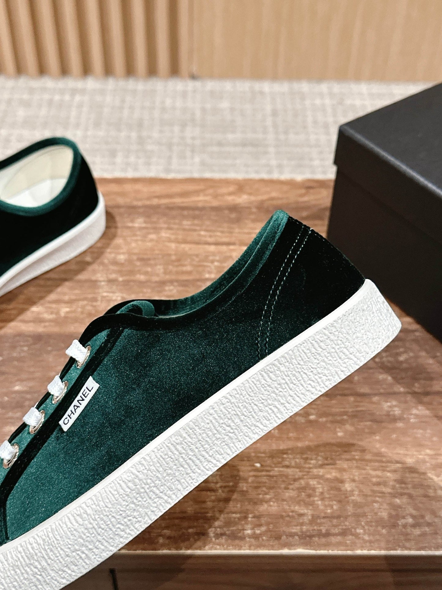 CONVERSE SNEAKER IN DARK GREEN VELVET - 35
