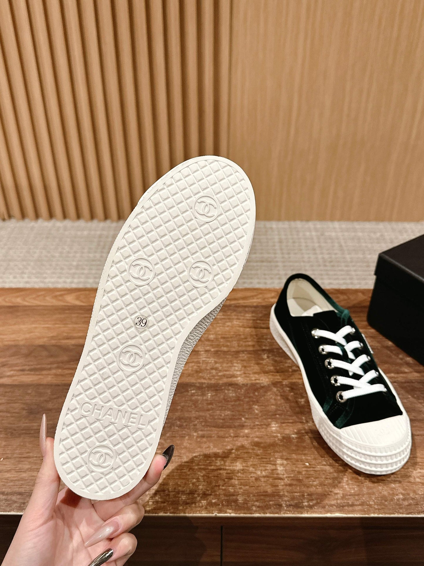 CONVERSE SNEAKER IN DARK GREEN VELVET - 35