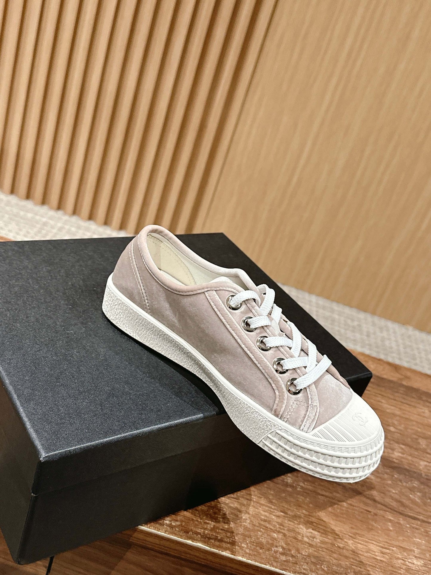 CONVERSE SNEAKER IN KHAKI BROWN VELVET - 35