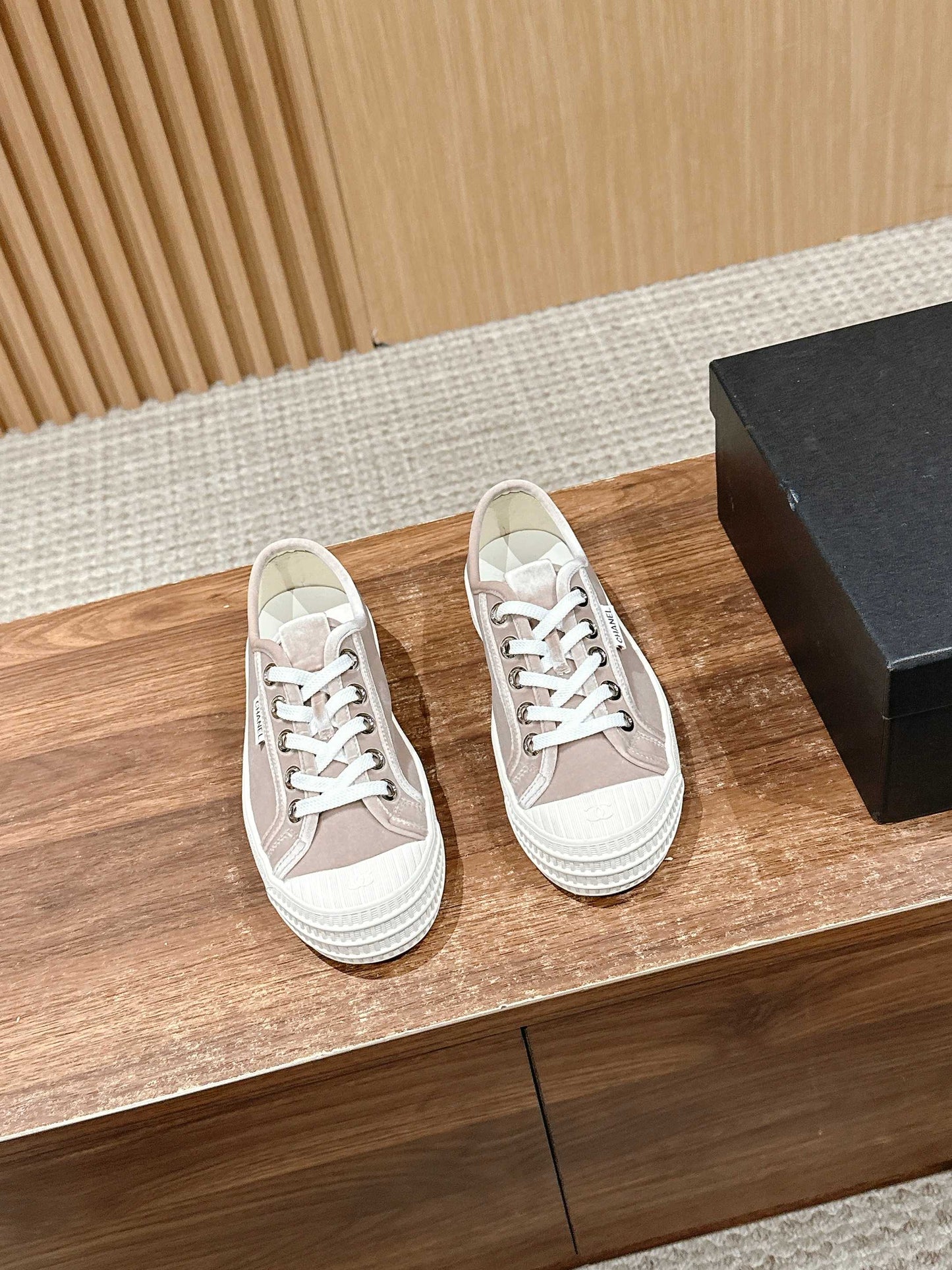 CONVERSE SNEAKER IN KHAKI BROWN VELVET - 35