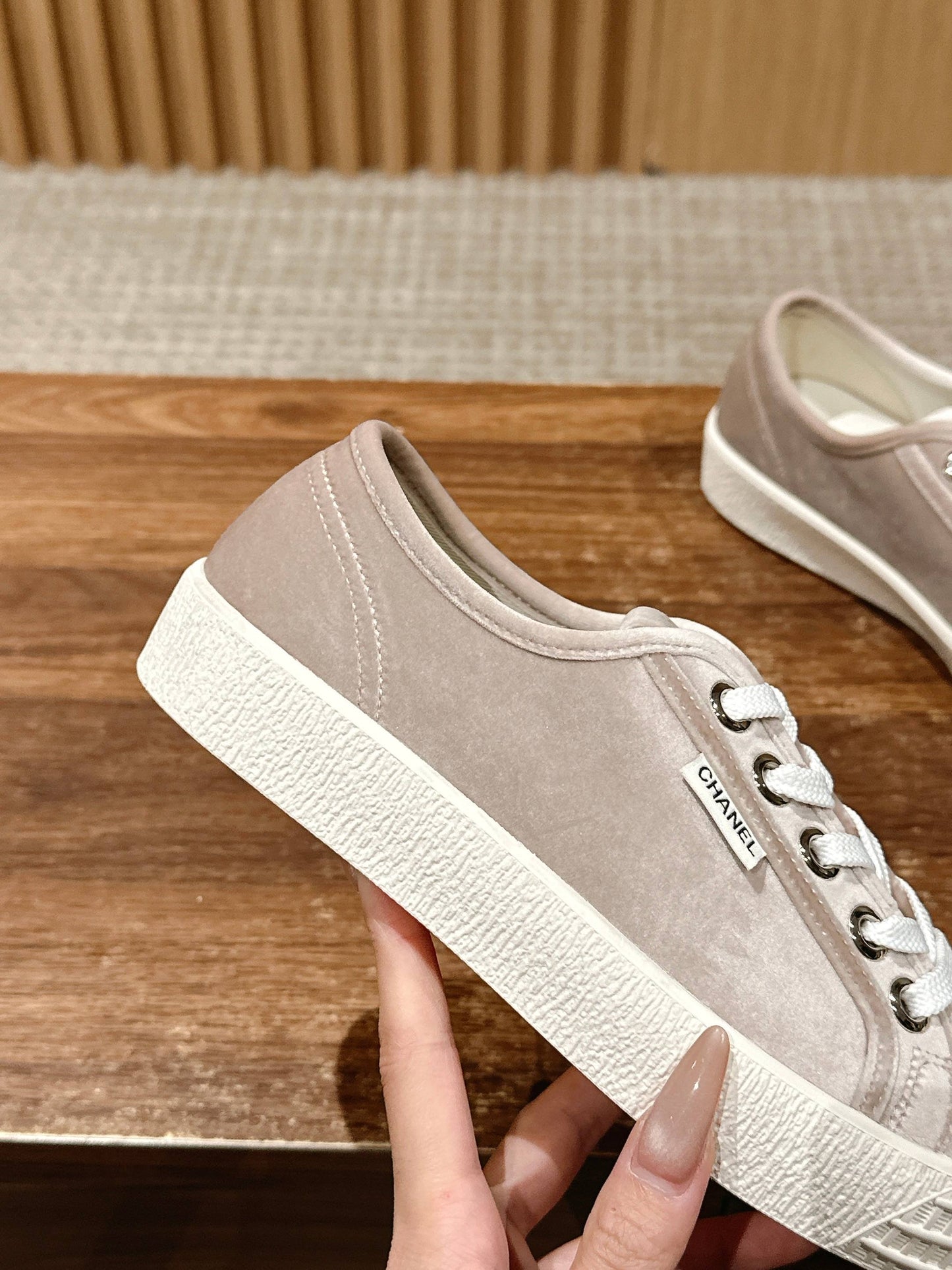 CONVERSE SNEAKER IN KHAKI BROWN VELVET - 35