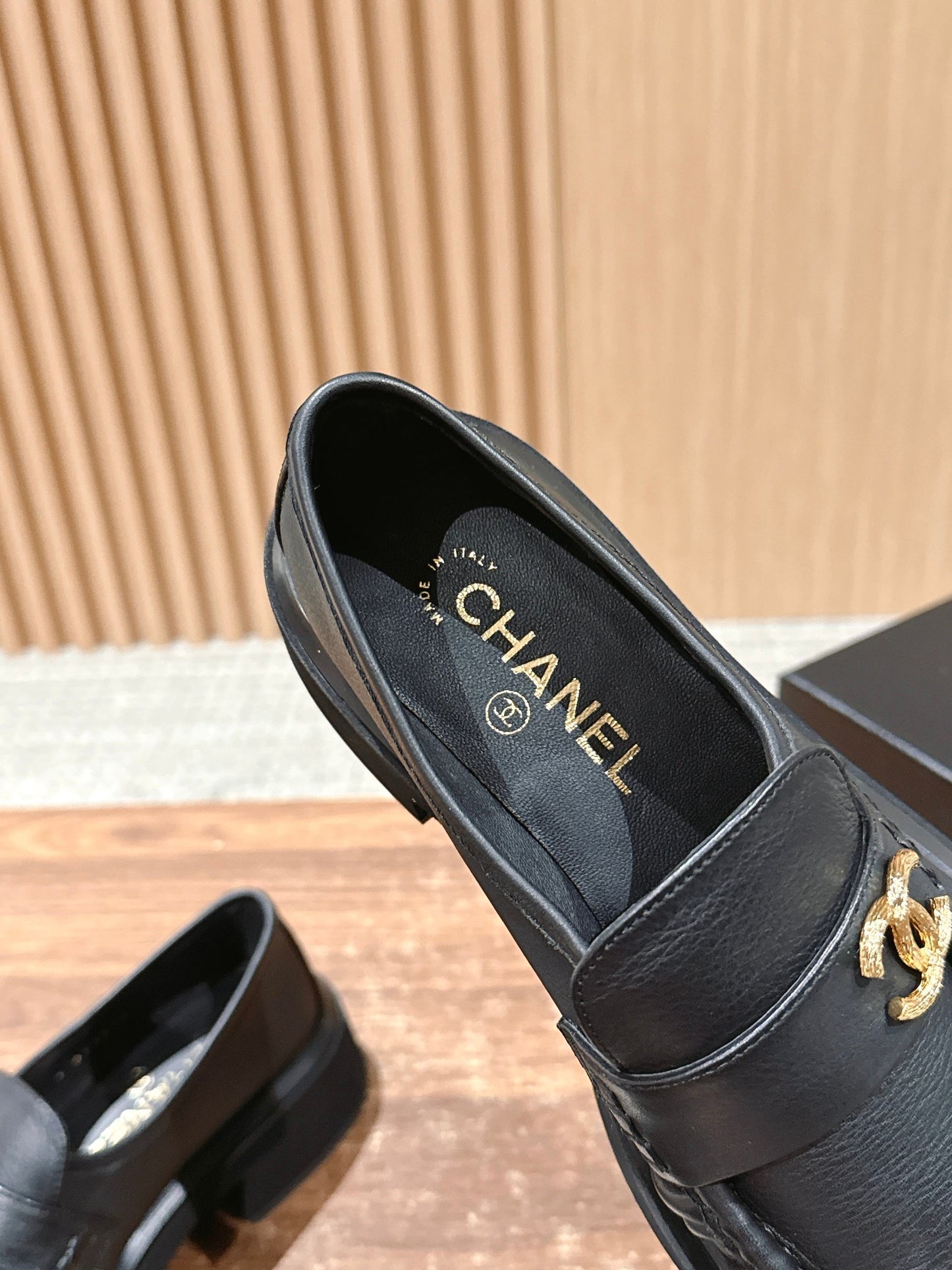 CHANEL 25S DOUBLE MONK STRAP PLEATED LOAFERS BLACK IN CALFSKIN - 35