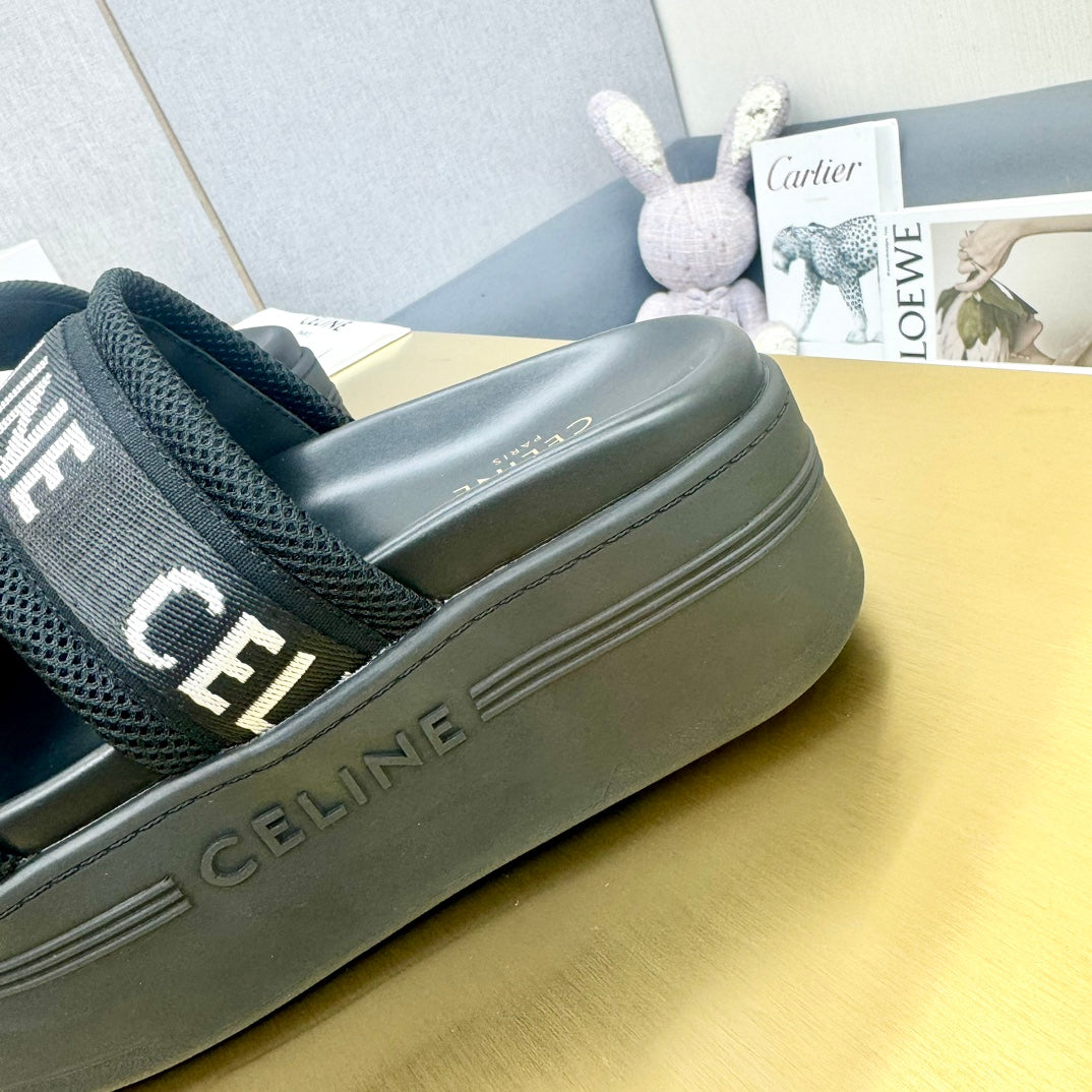BLACK BLOCK SLIDE MESH NYLON AND TEXT WITH JACQUARD - 35