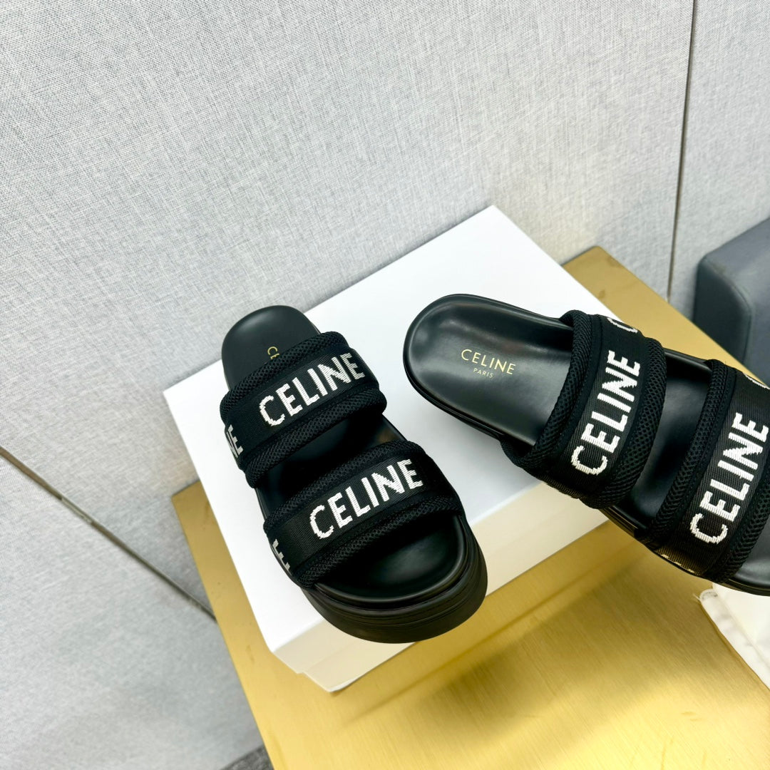 BLACK BLOCK SLIDE MESH NYLON AND TEXT WITH JACQUARD - 35