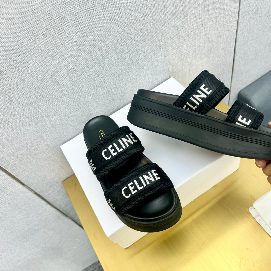 BLACK BLOCK SLIDE MESH NYLON AND TEXT WITH JACQUARD - 35