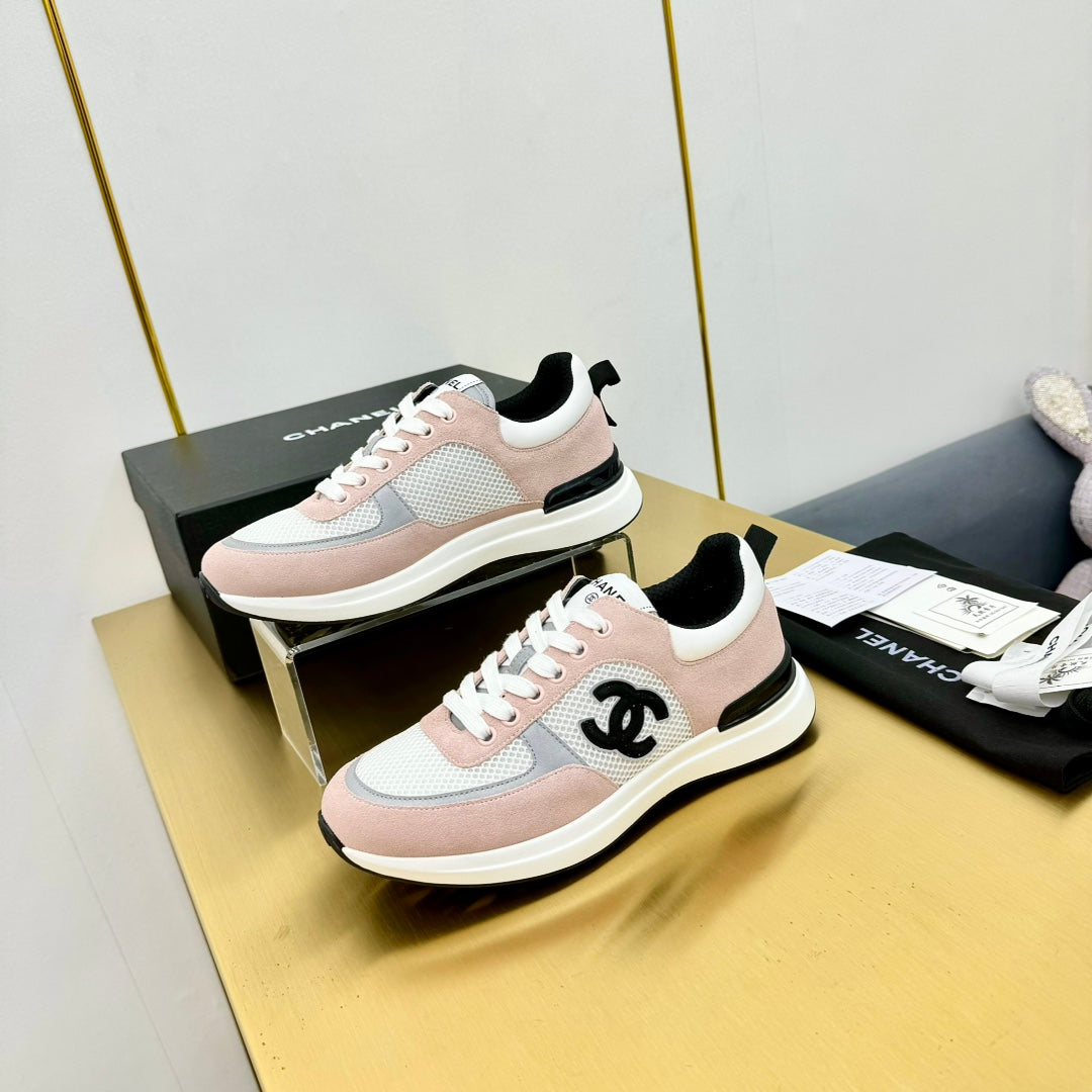 CLASSIC TRAINER IN LIGHT PINK MERCERIZED VELVET - 35