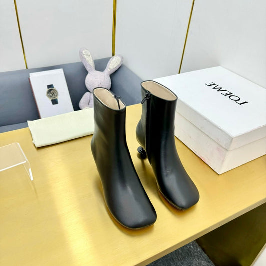 LW TOY ANKLE BOOTIE BLACK NAPPA LAMBSKIN - 35 / 5.5 CM