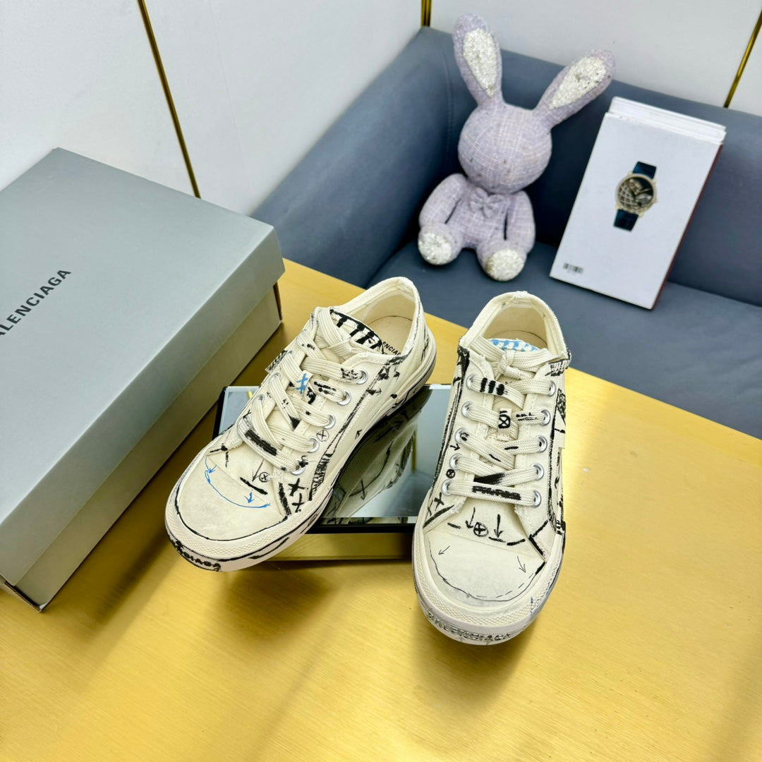 SKETCH SNEAKERS IN BEIGE CANVAS - 35