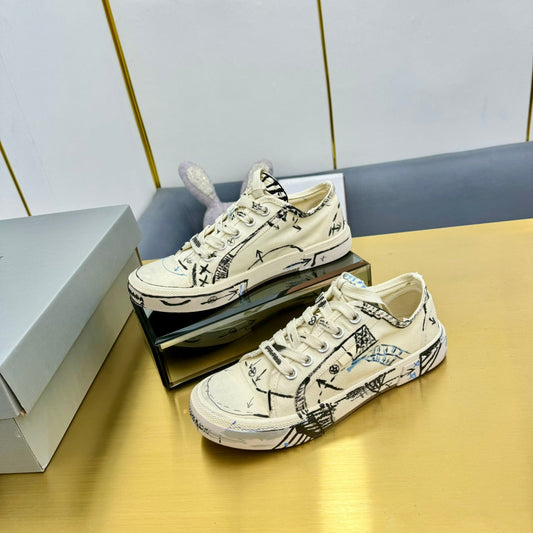 SKETCH SNEAKERS IN BEIGE CANVAS - 35